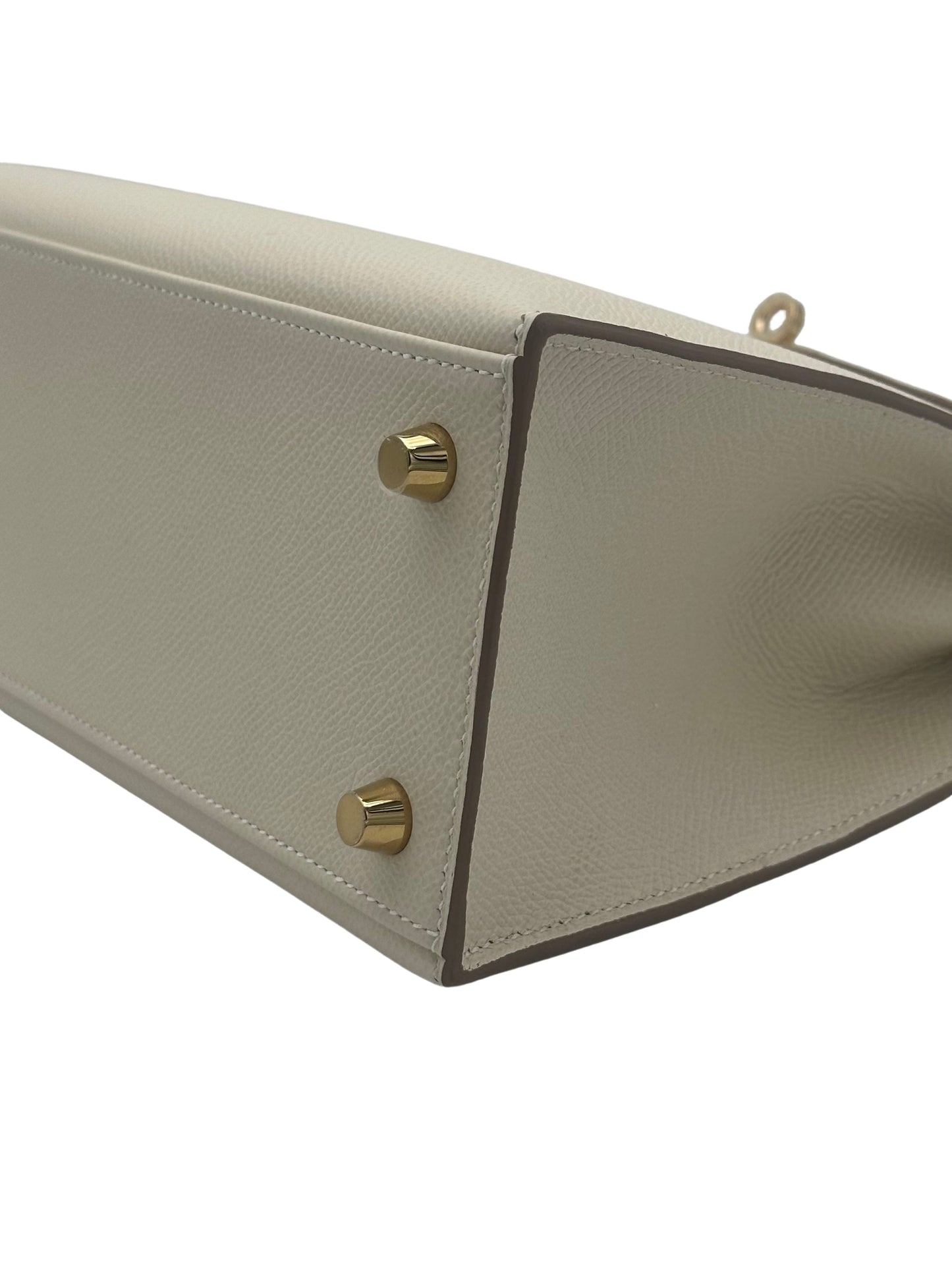 Hermès Kelly 25 Epsom Craie Gold Hardware