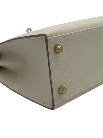 Hermès Kelly 25 Epsom Craie Gold Hardware