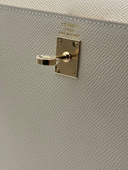 Hermès Kelly 25 Epsom Craie Gold Hardware