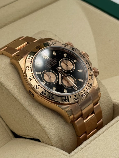 Rolex Daytona Rose Gold Black Dial