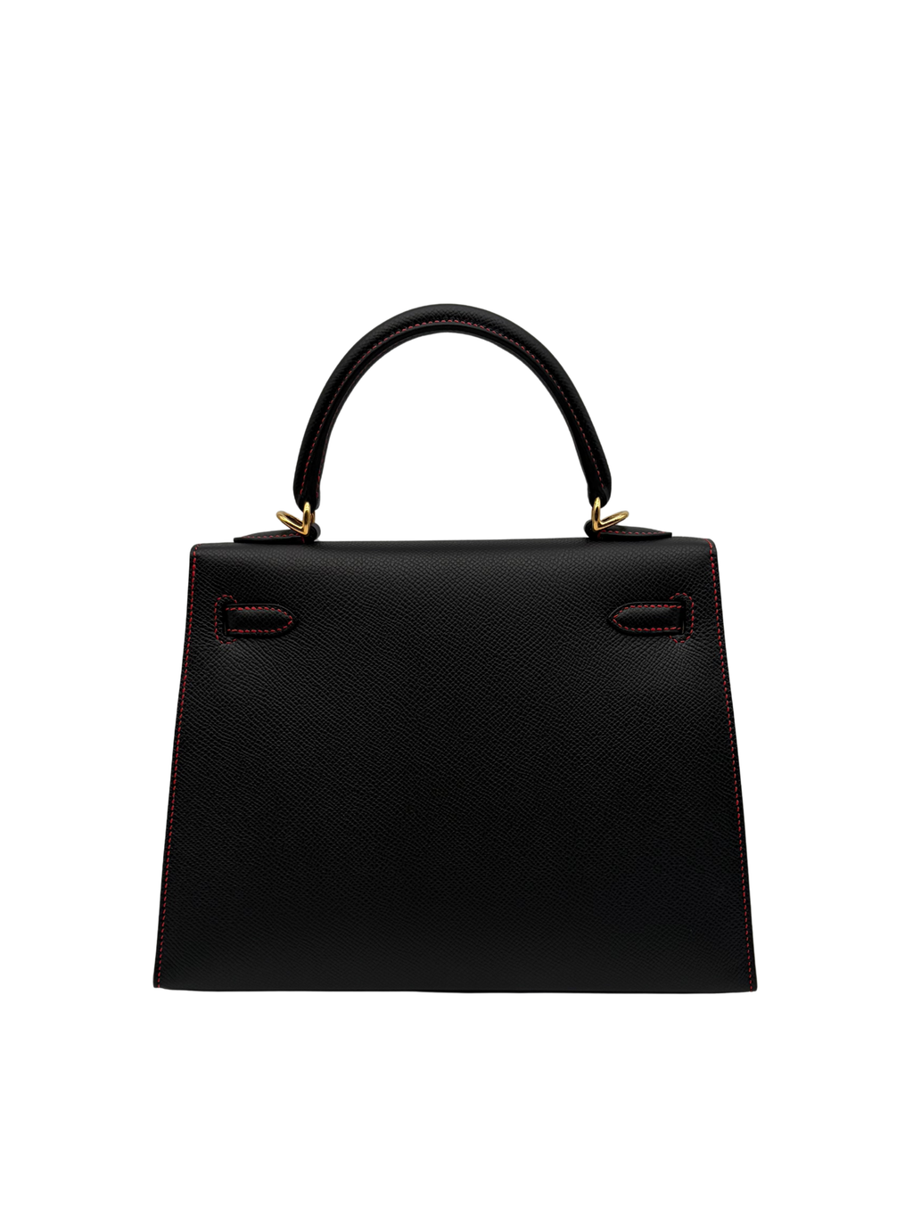 Hermès Kelly 25 HSS Epsom Black/Rouge De Coeur