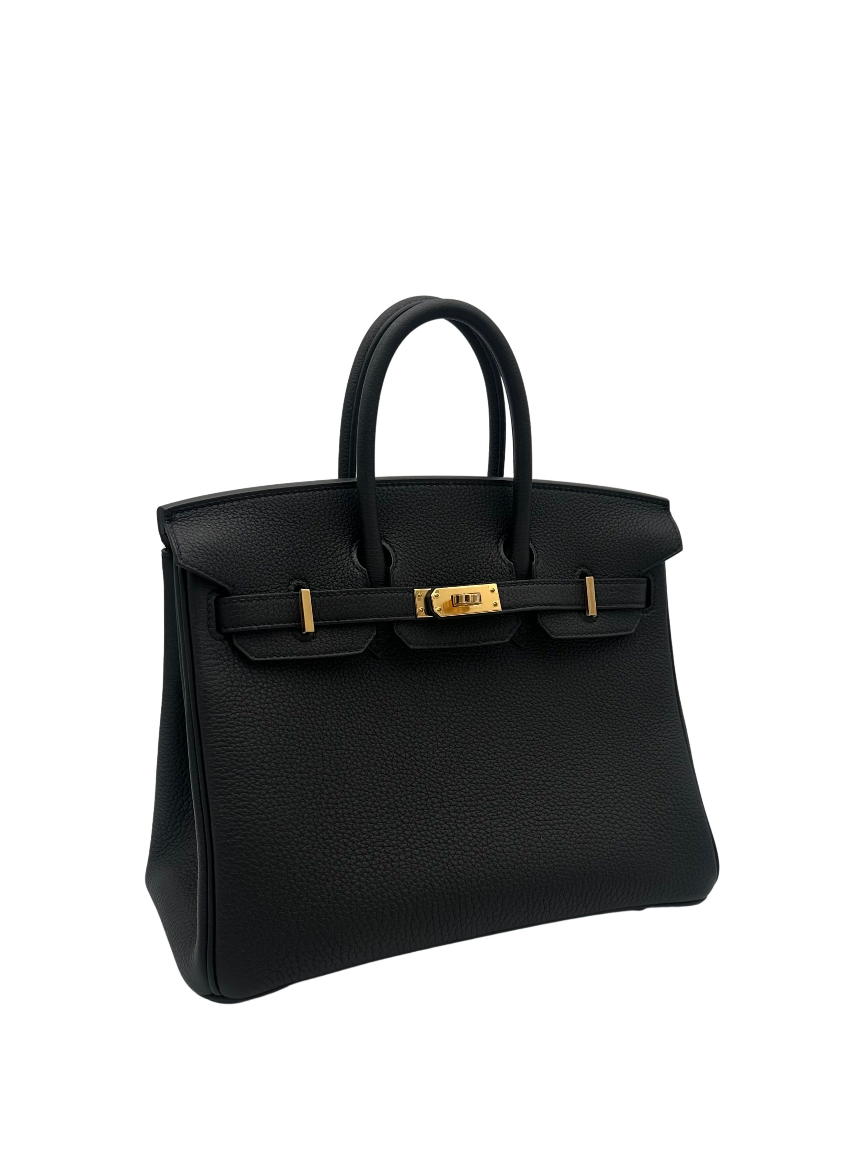 Hermès Birkin 25 Togo Black Gold Hardware