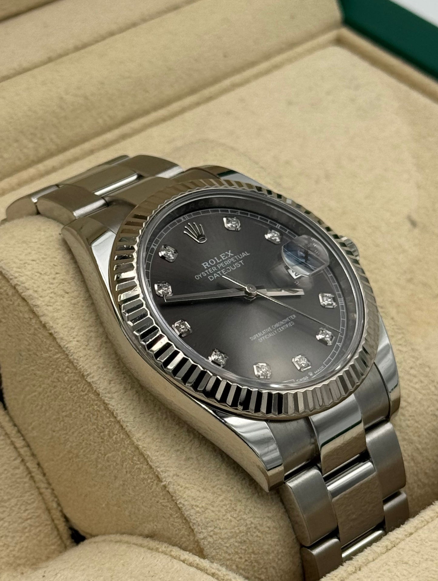 Rolex Datejust 41mm Rhodium Dial Oyster