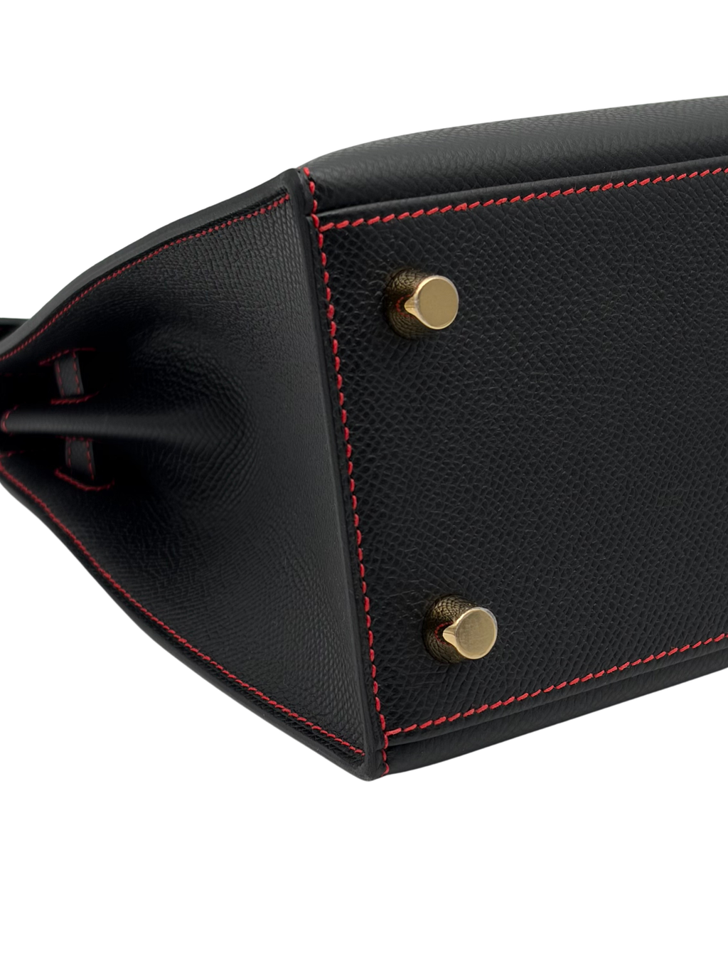 Hermès Kelly 25 HSS Epsom Black/Rouge De Coeur