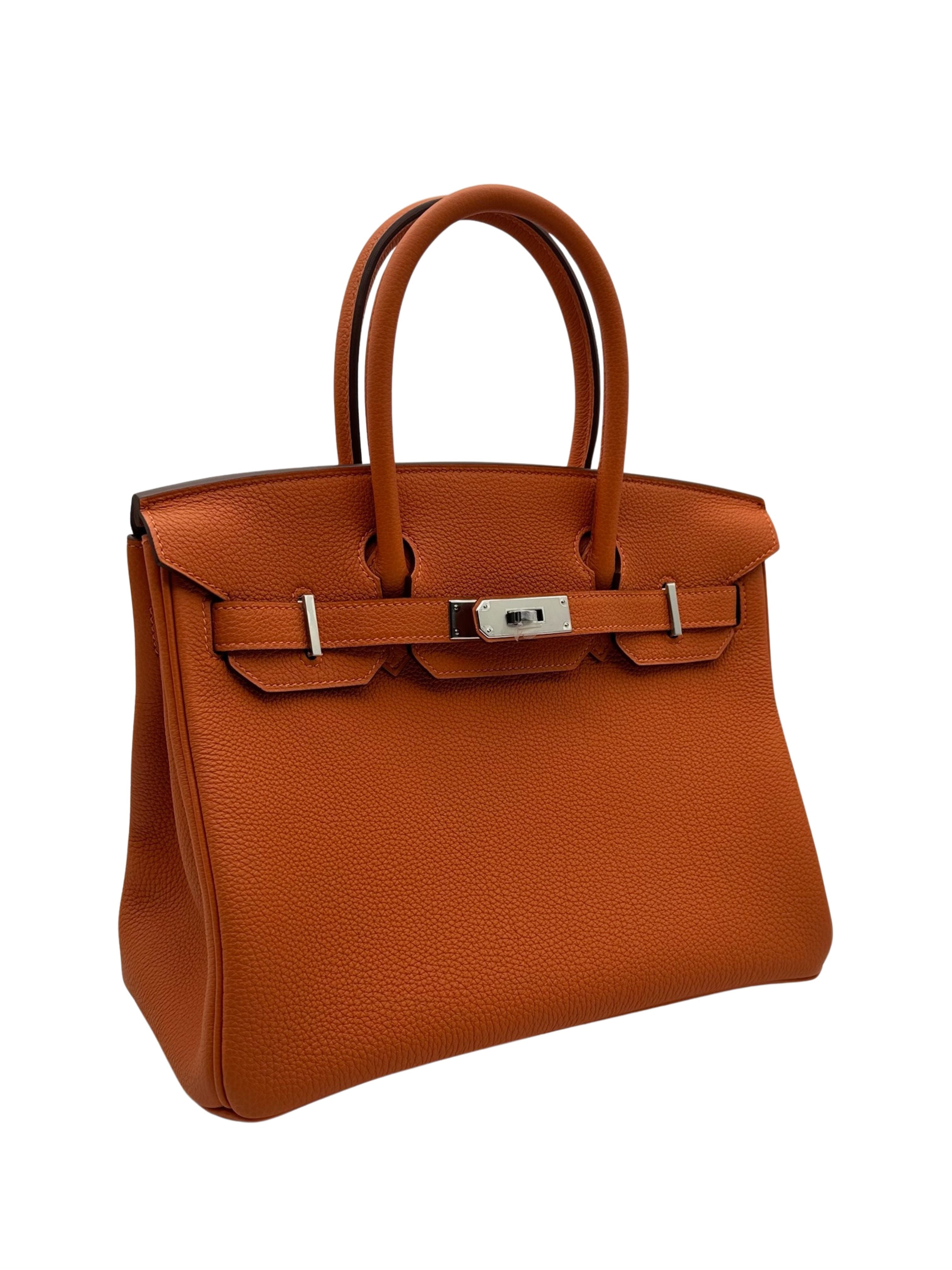 Hermès Birkin 30 Togo Orange Palladium Hardware