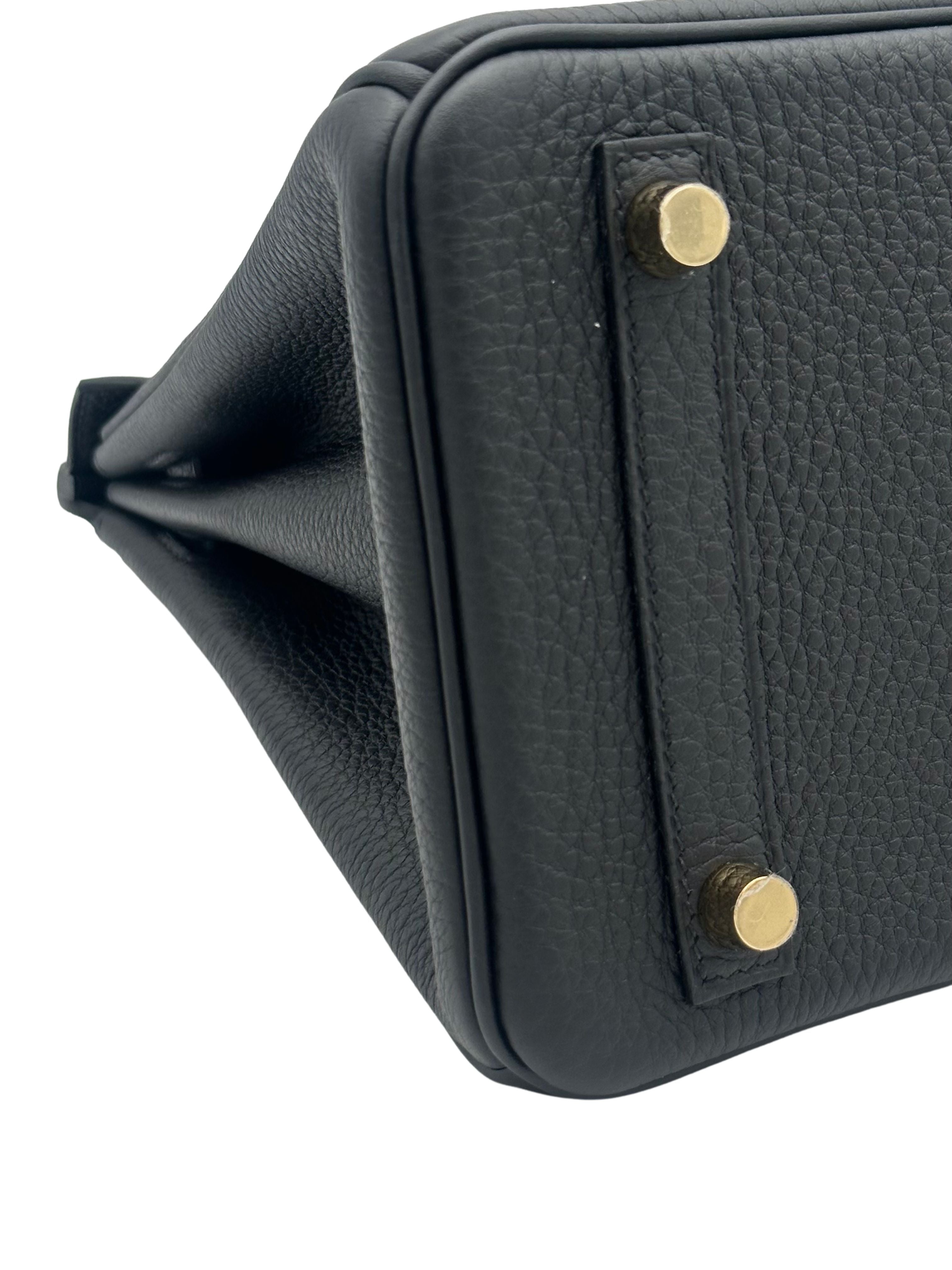 Hermès Birkin 25 Togo Black Gold Hardware