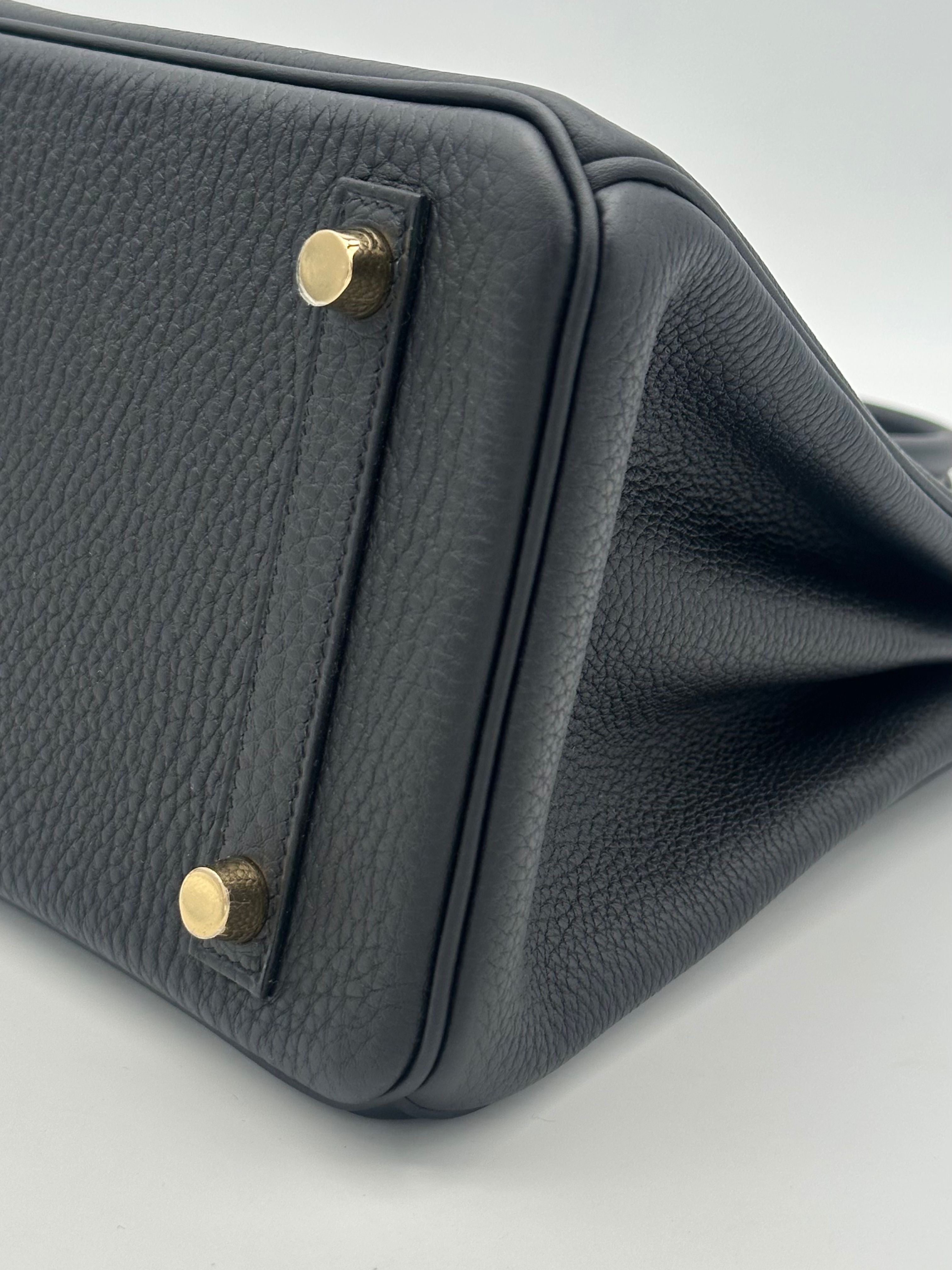Hermès Birkin 25 Togo Black Gold Hardware
