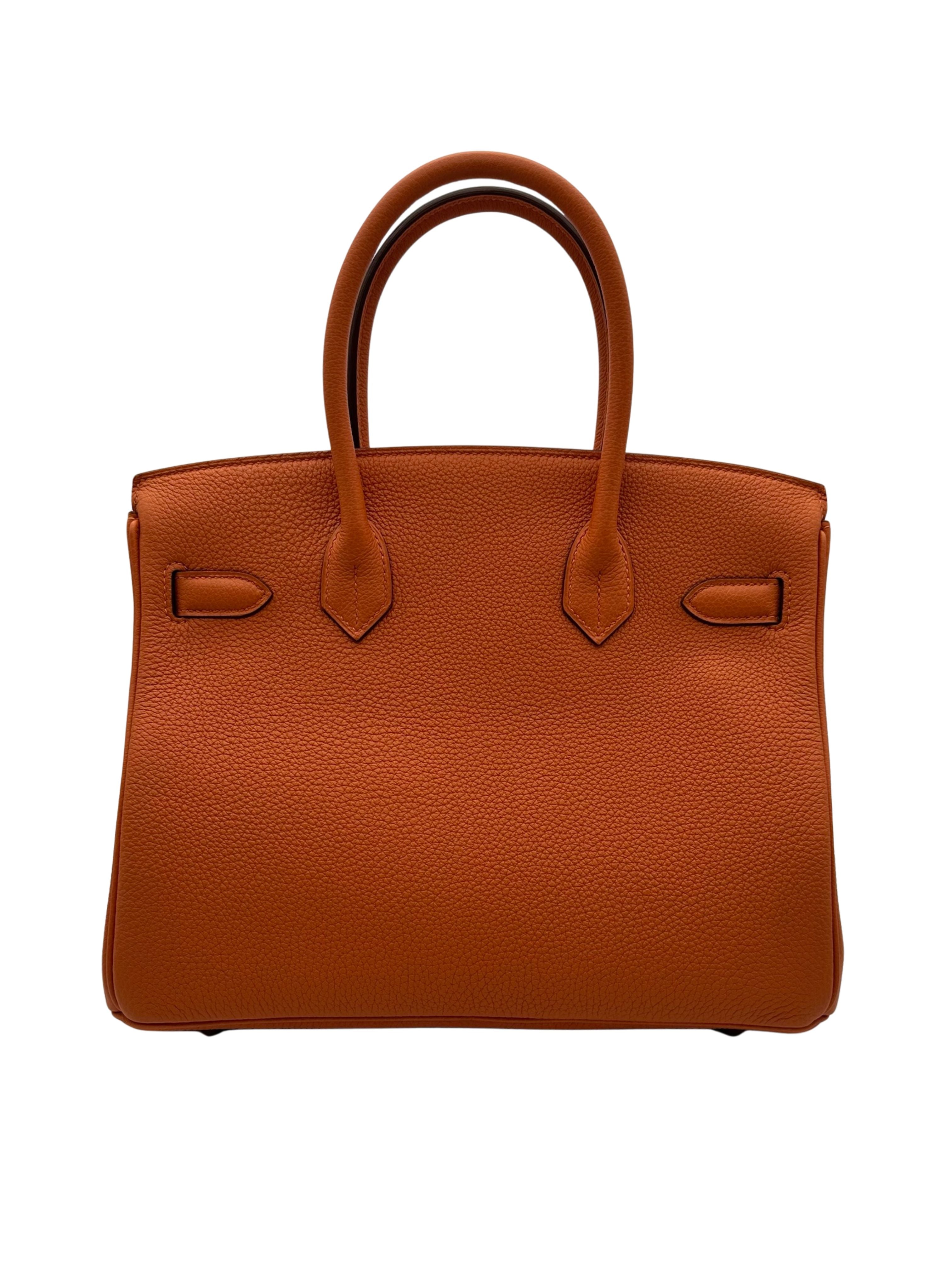 Hermès Birkin 30 Togo Orange Palladium Hardware