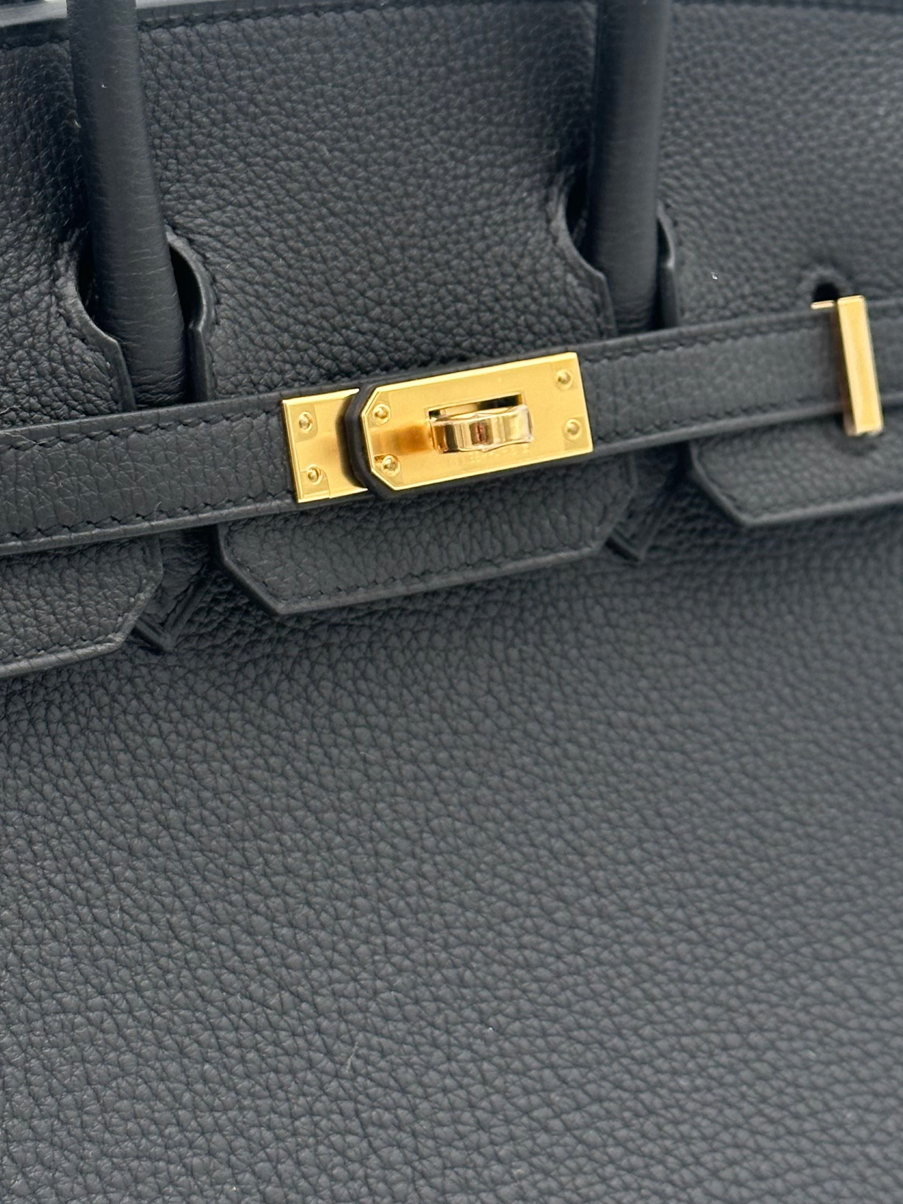 Hermès Birkin 25 Togo Black Gold Hardware