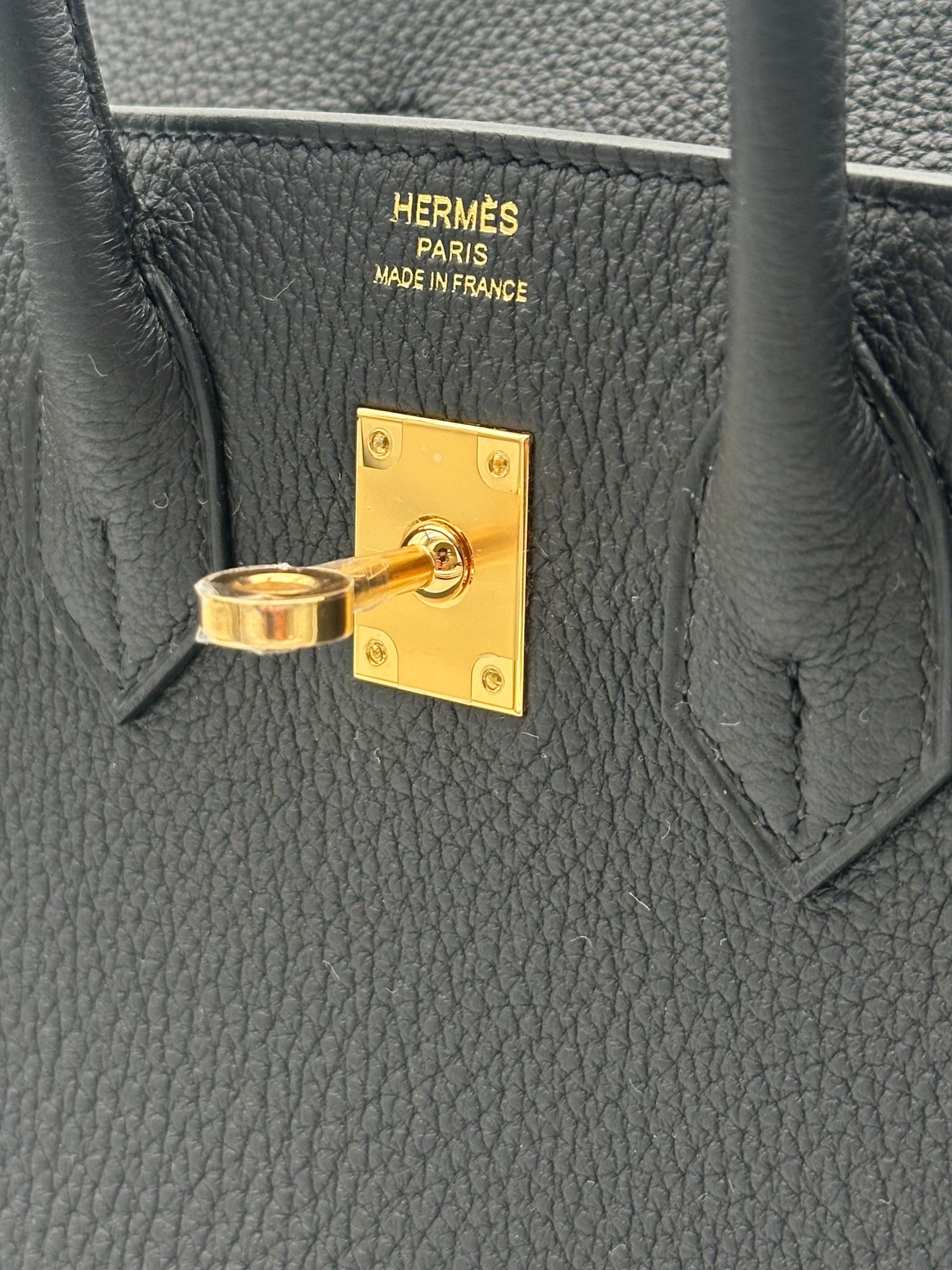 Hermès Birkin 25 Togo Black Gold Hardware