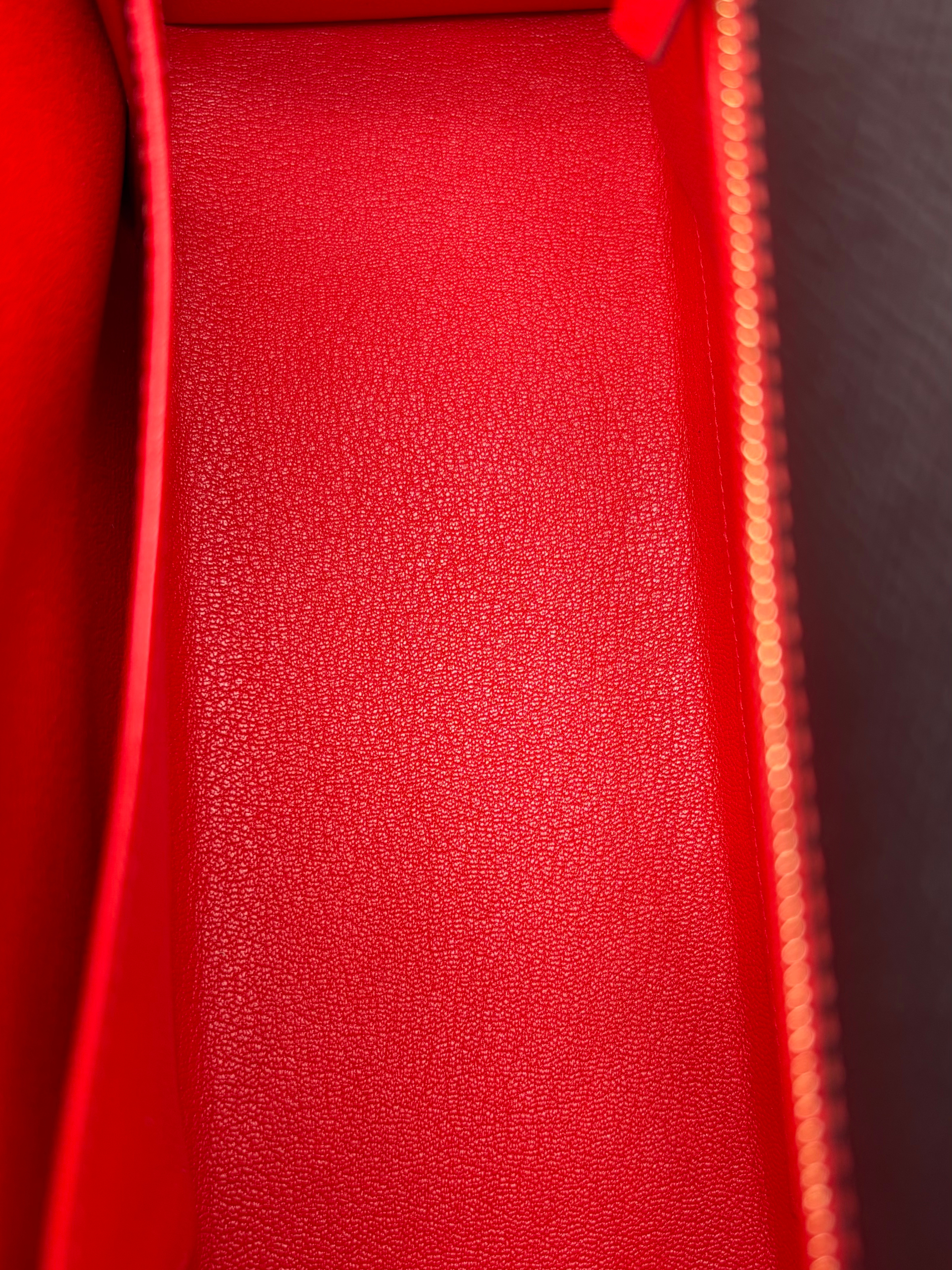 Hermès Kelly 25 HSS Epsom Black/Rouge De Coeur