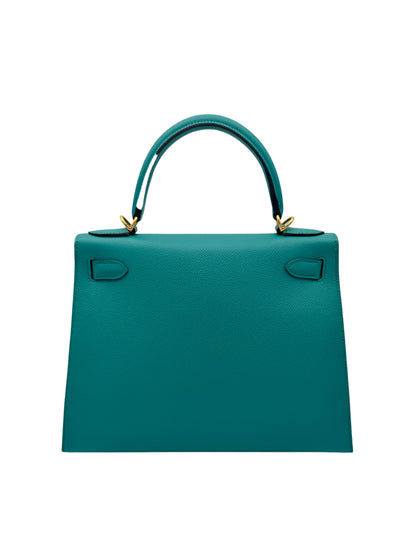 Hermès Kelly 28 Epsom Blue Paon