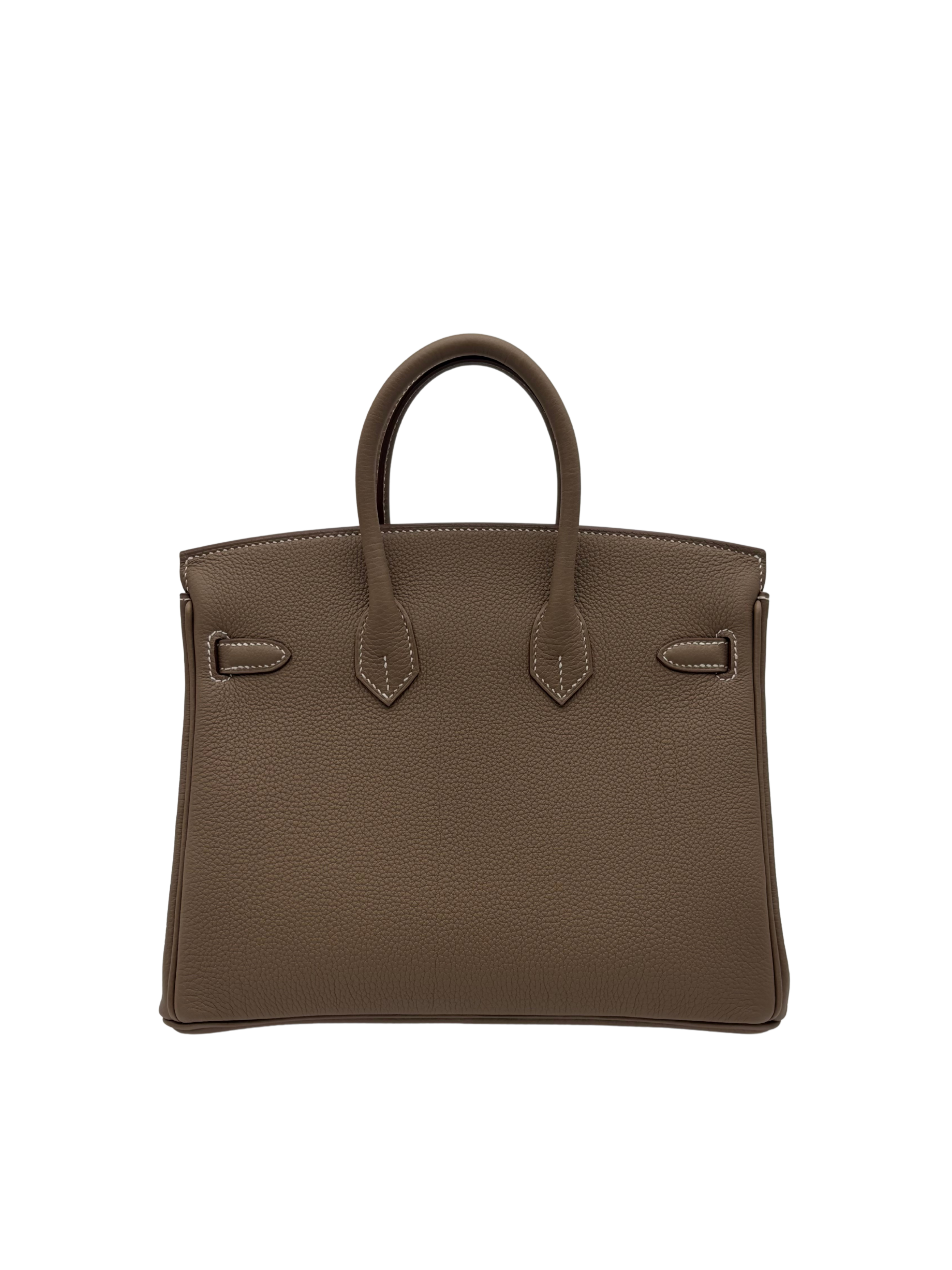 Hermès Birkin 25 Togo Etoupe Palladium Hardware