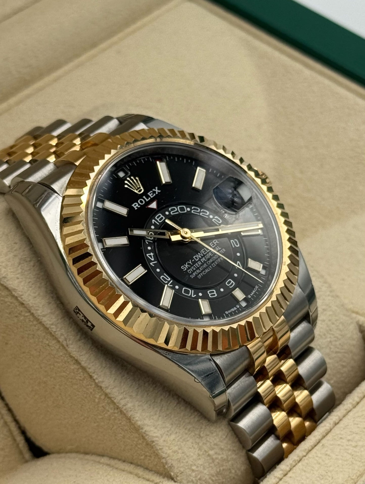 Rolex Sky Dweller Steel/Gold Black Dial