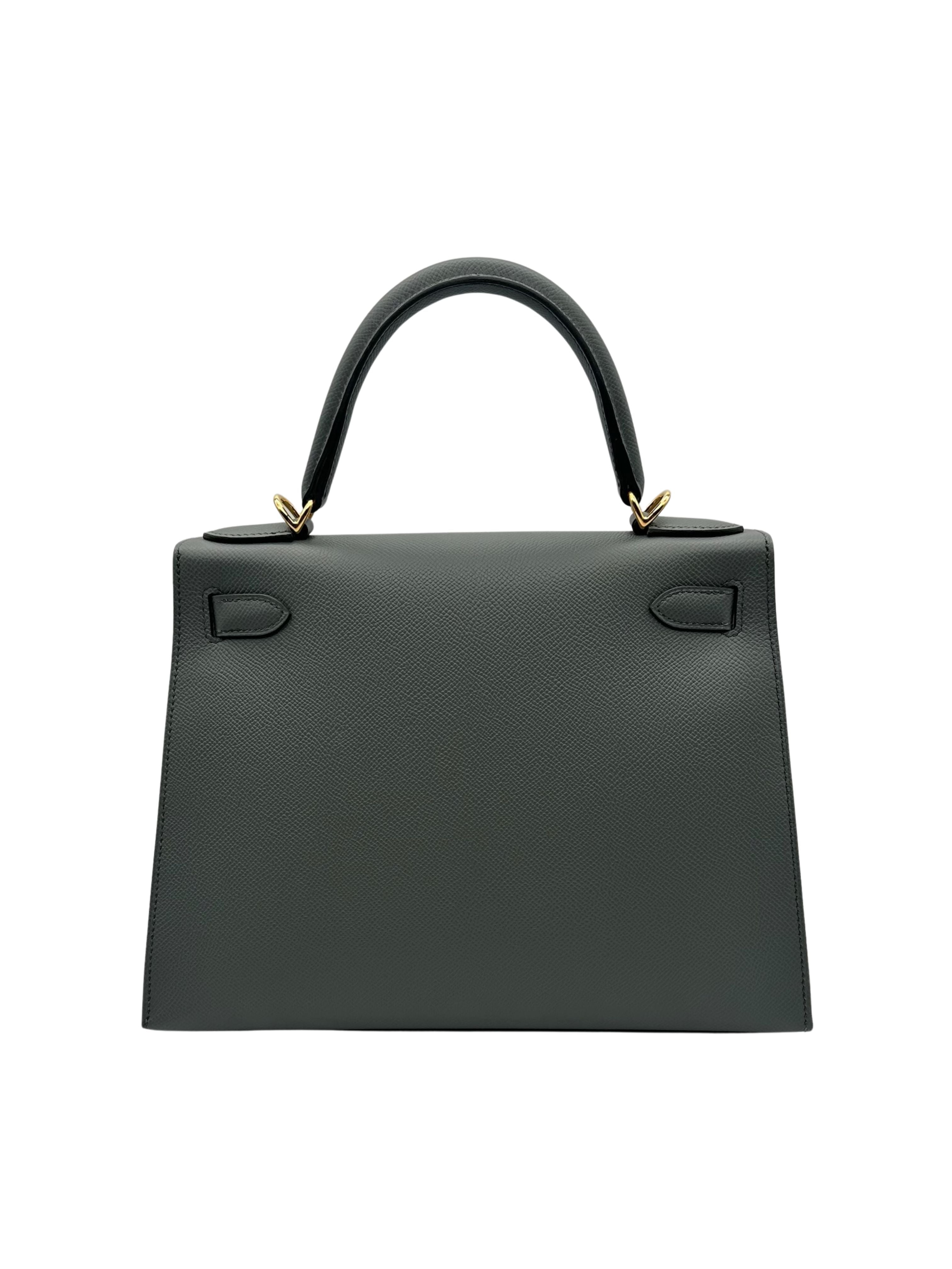 Hermès Kelly 28 Epsom Vert Amande Gold Hardware