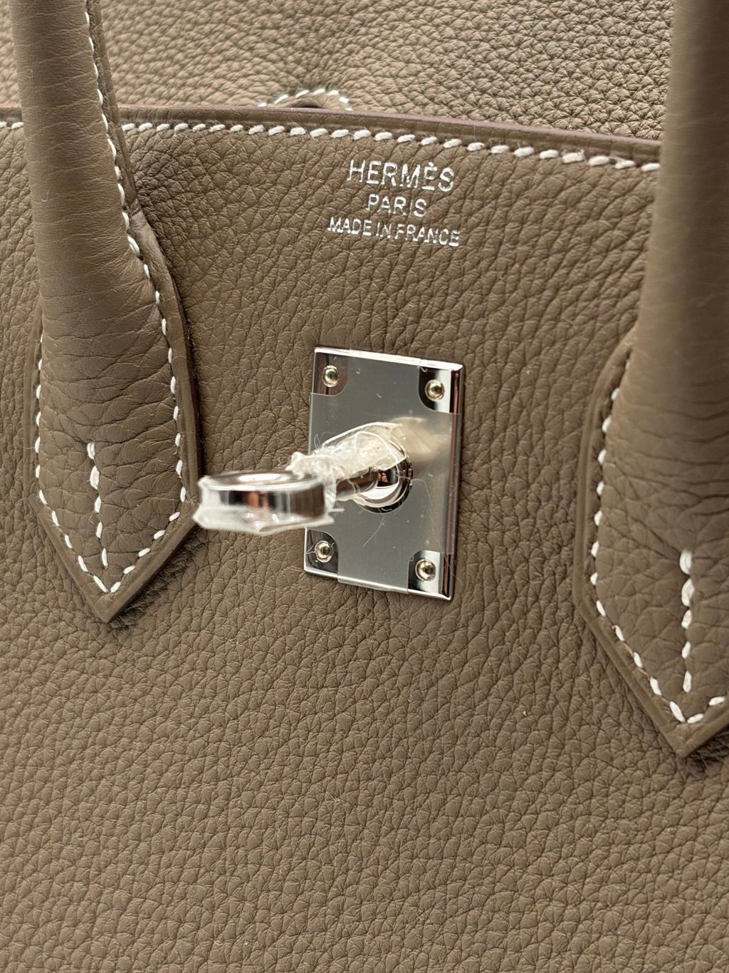 Hermès Birkin 25 Togo Etoupe Palladium Hardware