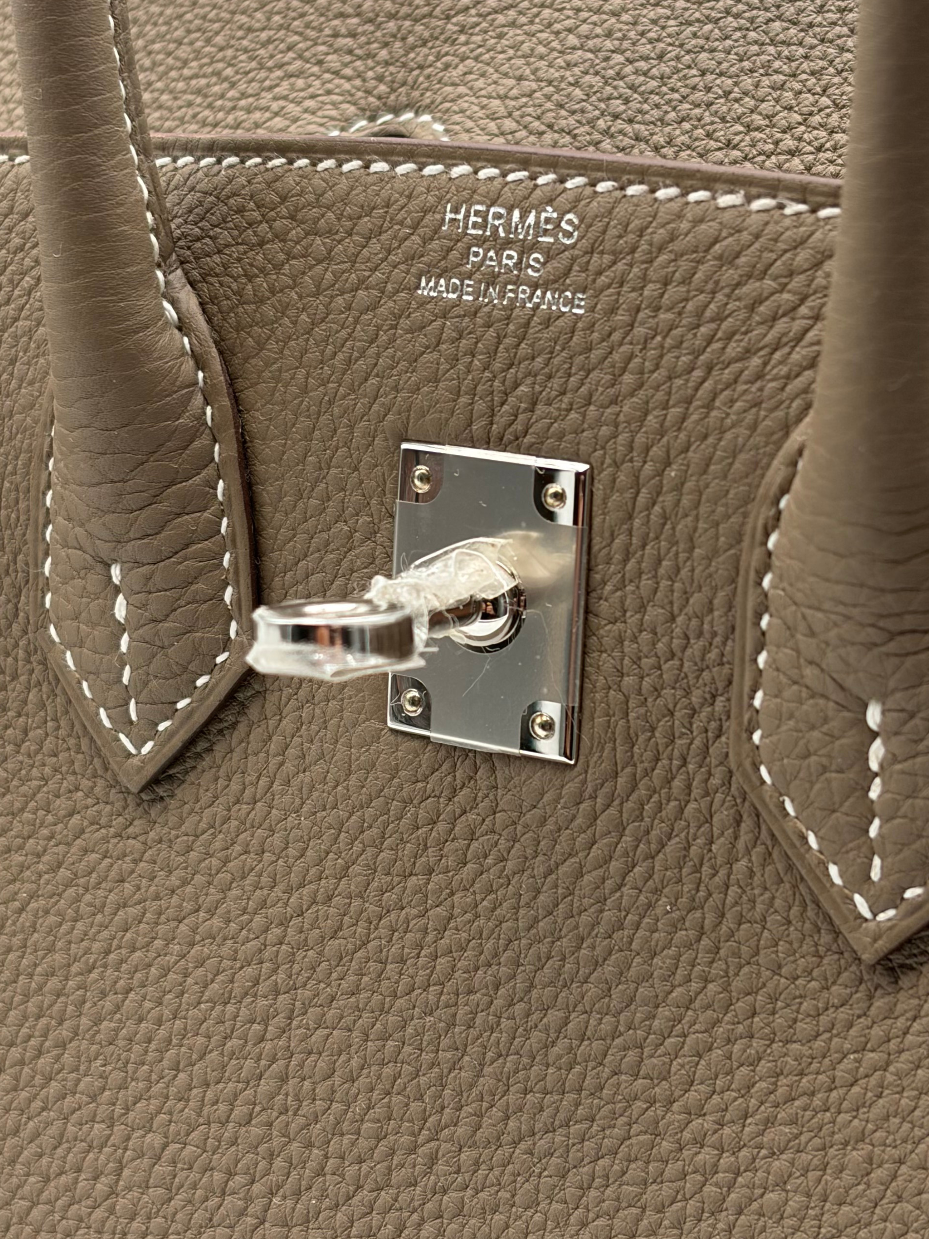Hermès Birkin 25 Togo Etoupe Palladium Hardware