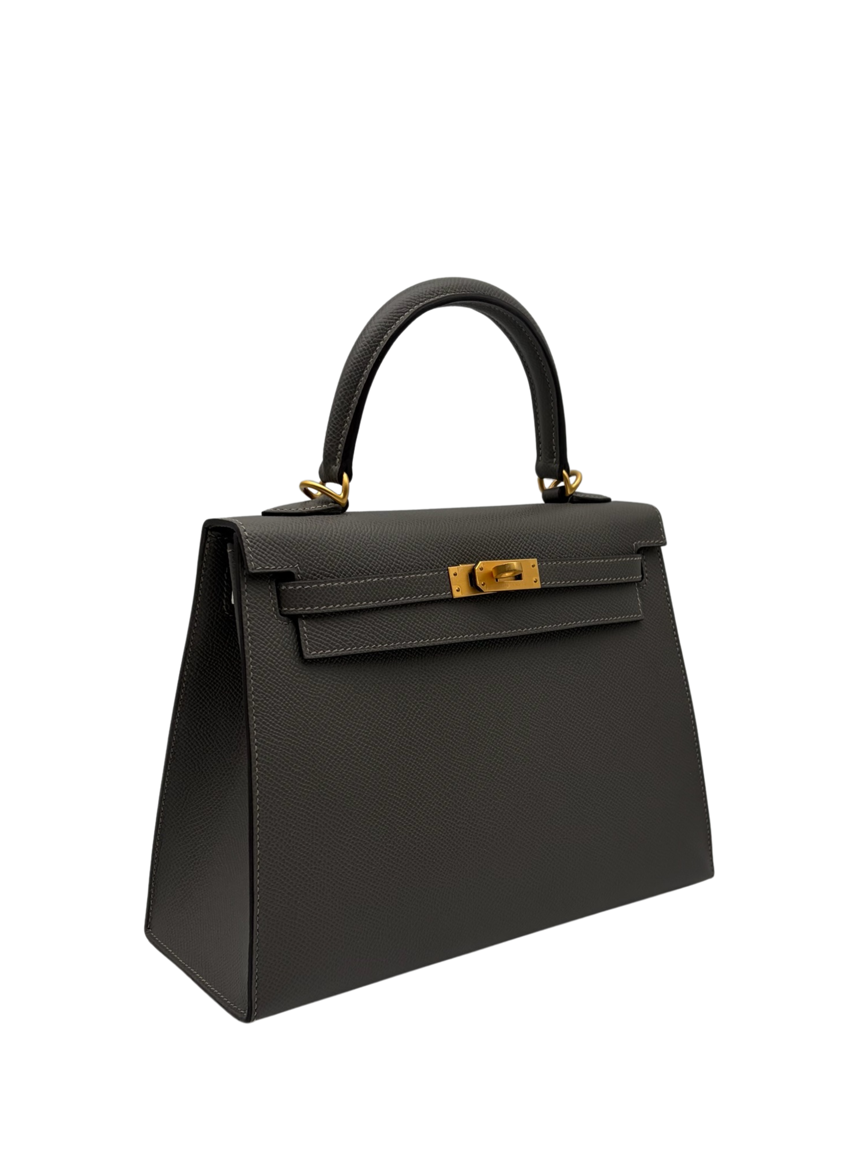 Hermès Kelly 25 HSS Epsom Gris Meyer/Rouge