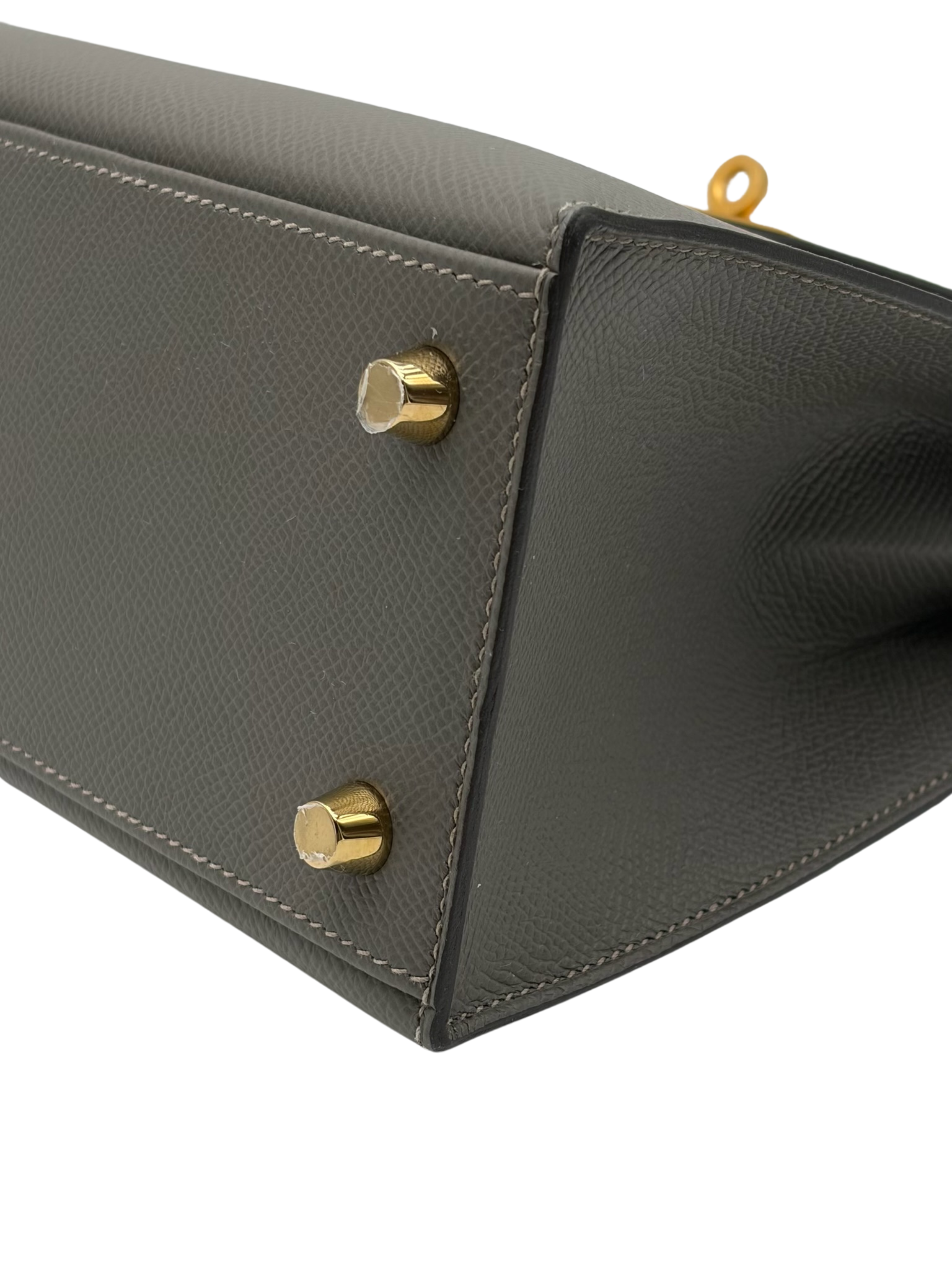 Hermès Kelly 25 HSS Epsom Gris Meyer/Rouge