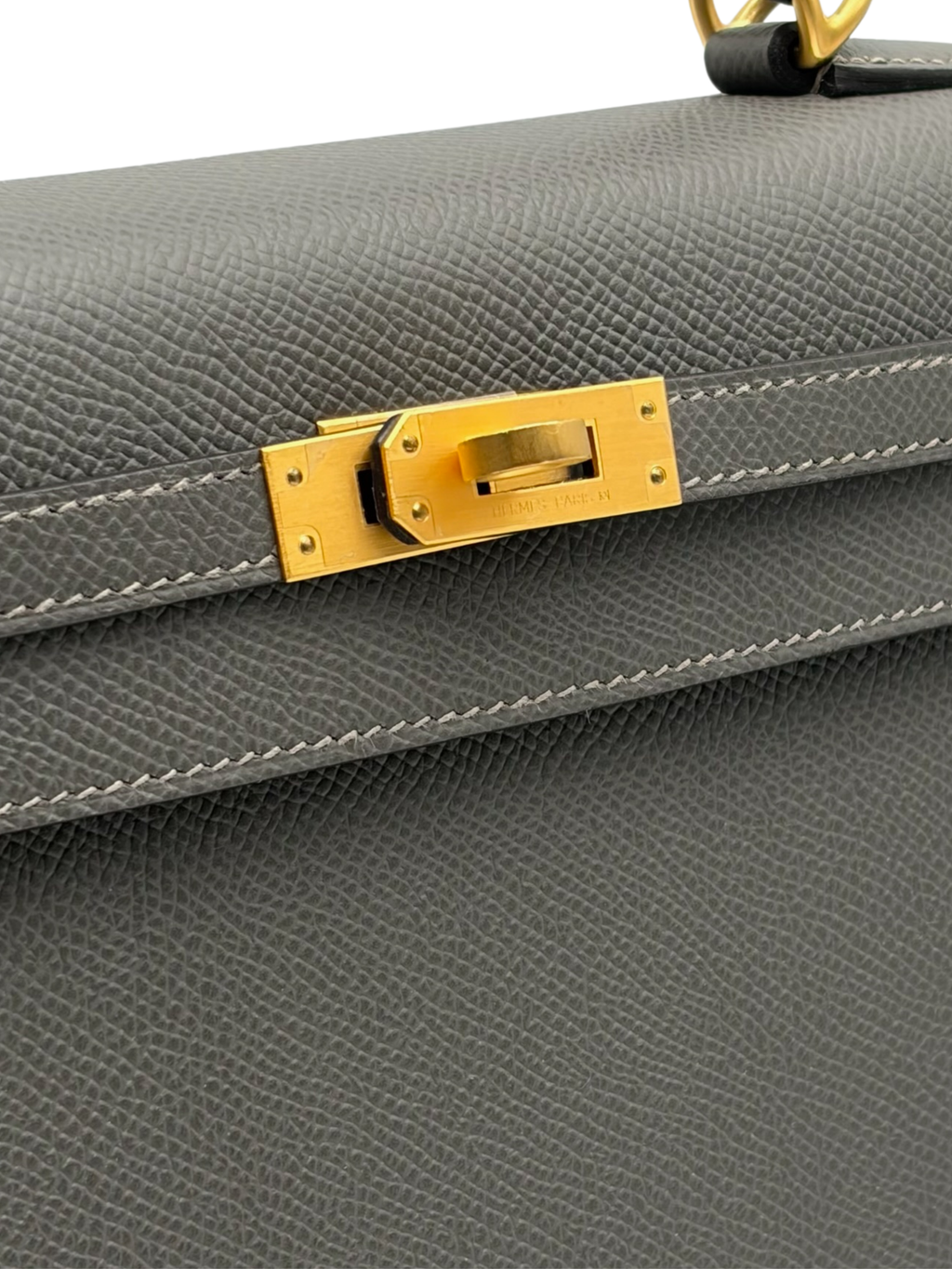 Hermès Kelly 25 HSS Epsom Gris Meyer/Rouge