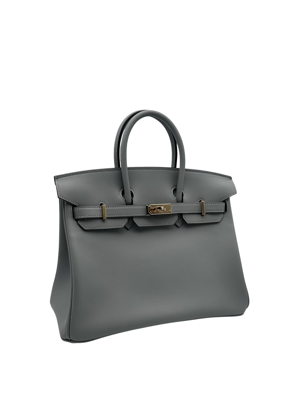 Hermès Birkin 25 Swift Gris Pantin Herraje Champán