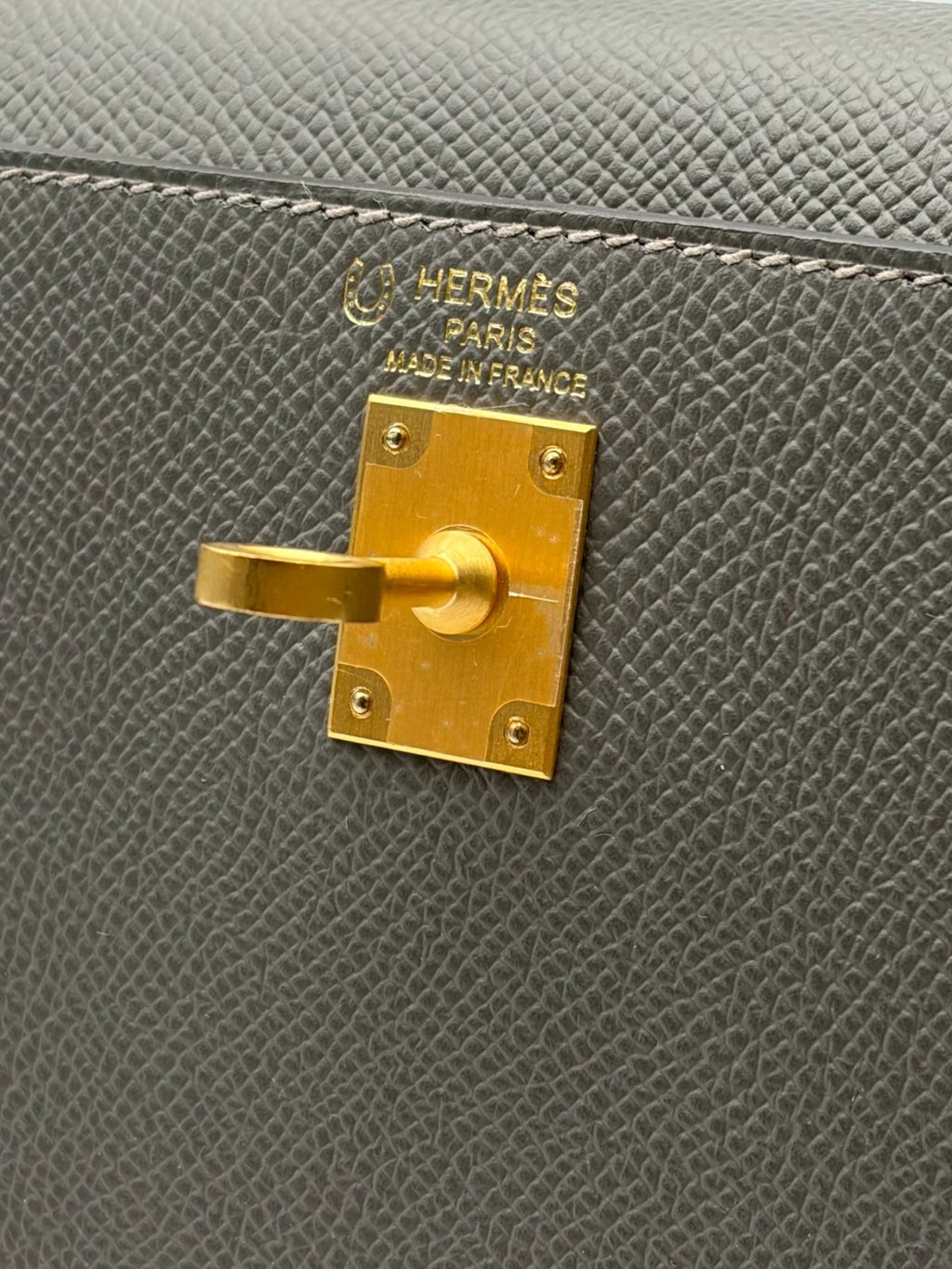 Hermès Kelly 25 HSS Epsom Gris Meyer/Rouge