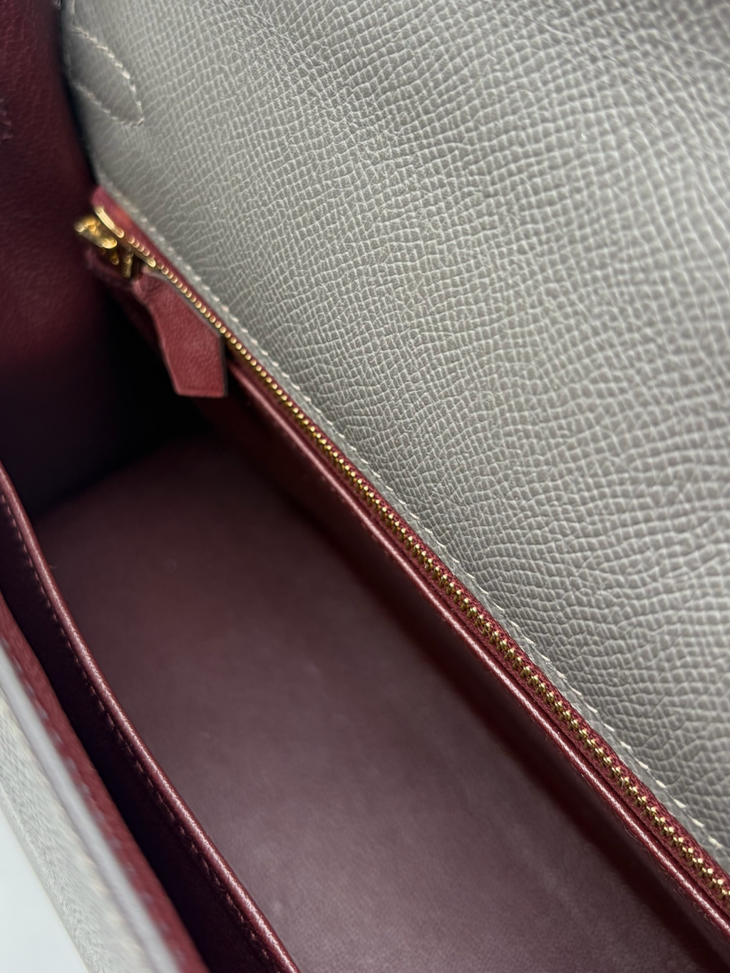 Hermès Kelly 25 HSS Epsom Gris Meyer/Rouge
