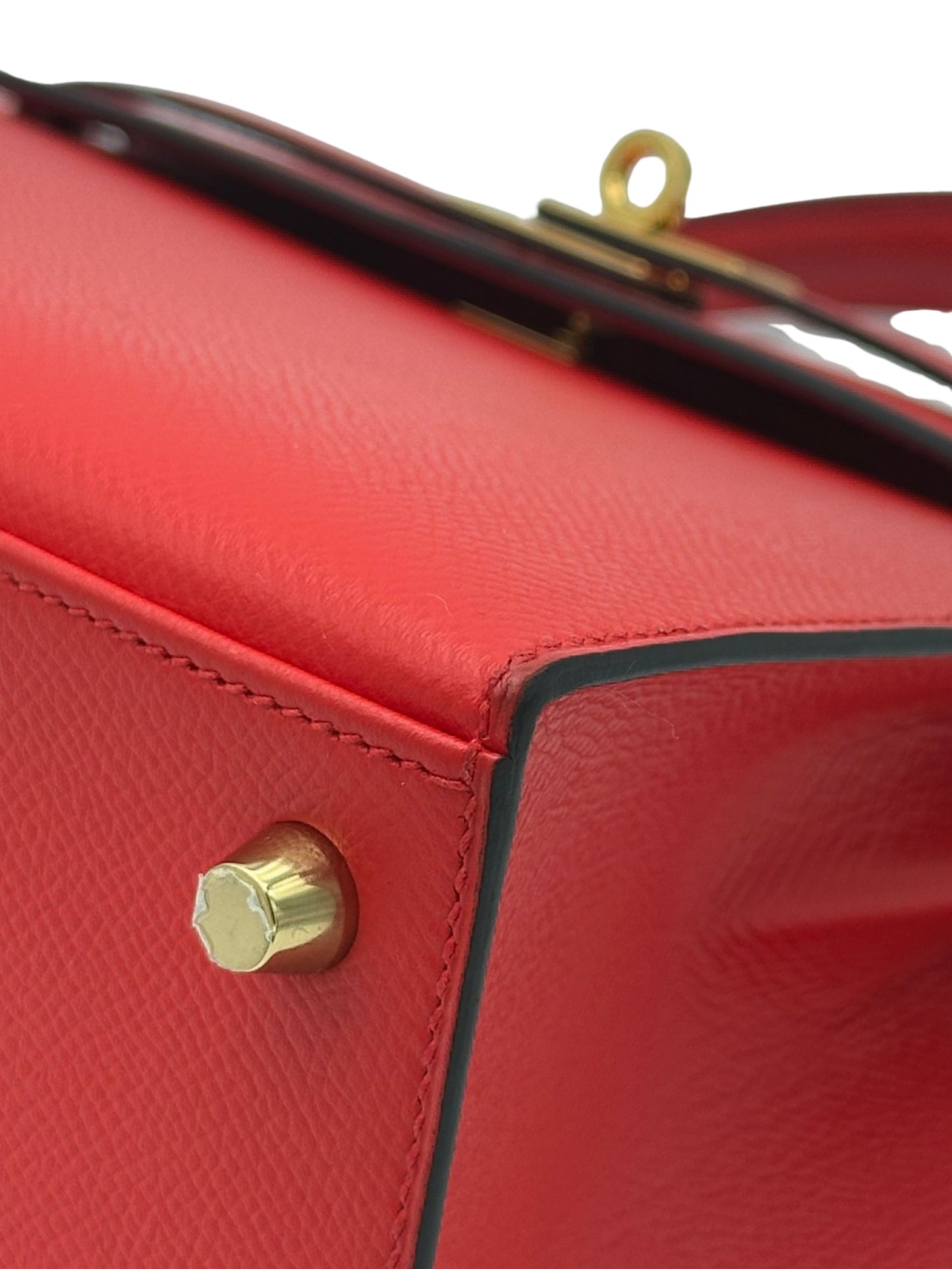 Hermès Kelly 25 HSS Epsom Rouge de Coeur / Blue Royal