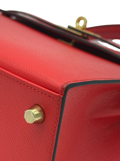 Hermès Kelly 25 HSS Epsom Rouge de Coeur / Blue Royal