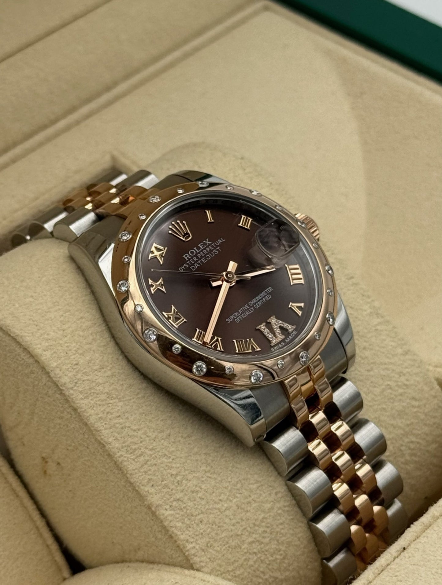 Rolex Datejust 31mm Steel/R. Gold Chocolate Dial