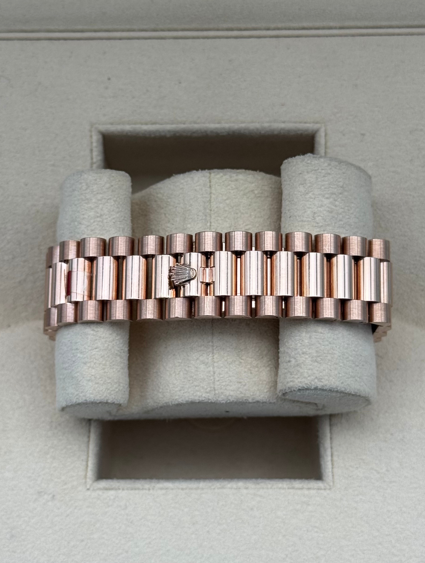 Rolex Day Date 40mm Rose Gold Olive Roman Dial