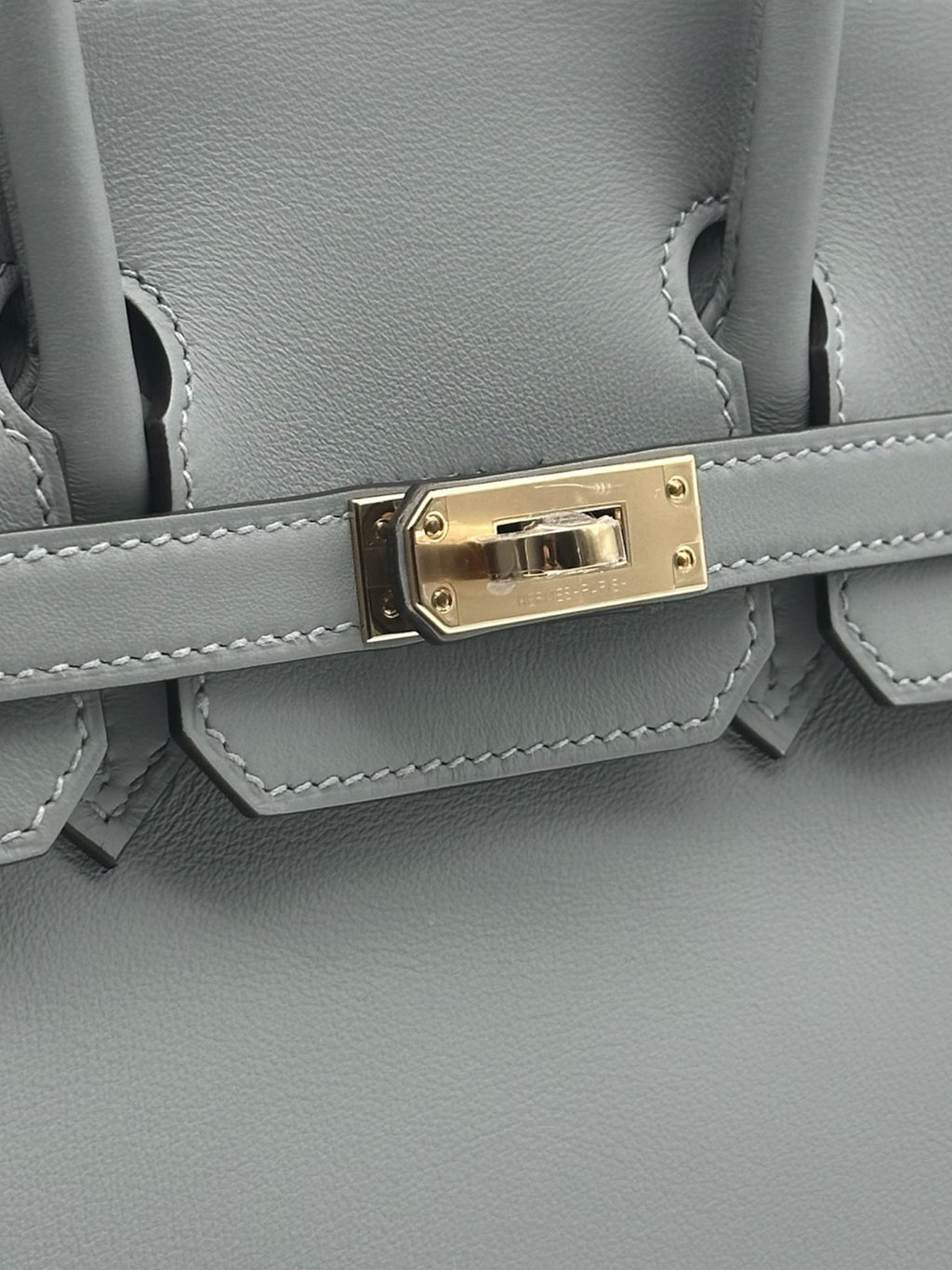 Hermès Birkin 25 Swift Gris Pantin Herraje Champán