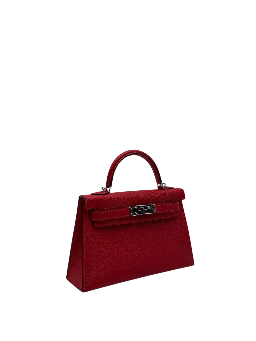 Hermès Kelly Mini Chèvre Rouge Casaque/Pink Palladium Hardware