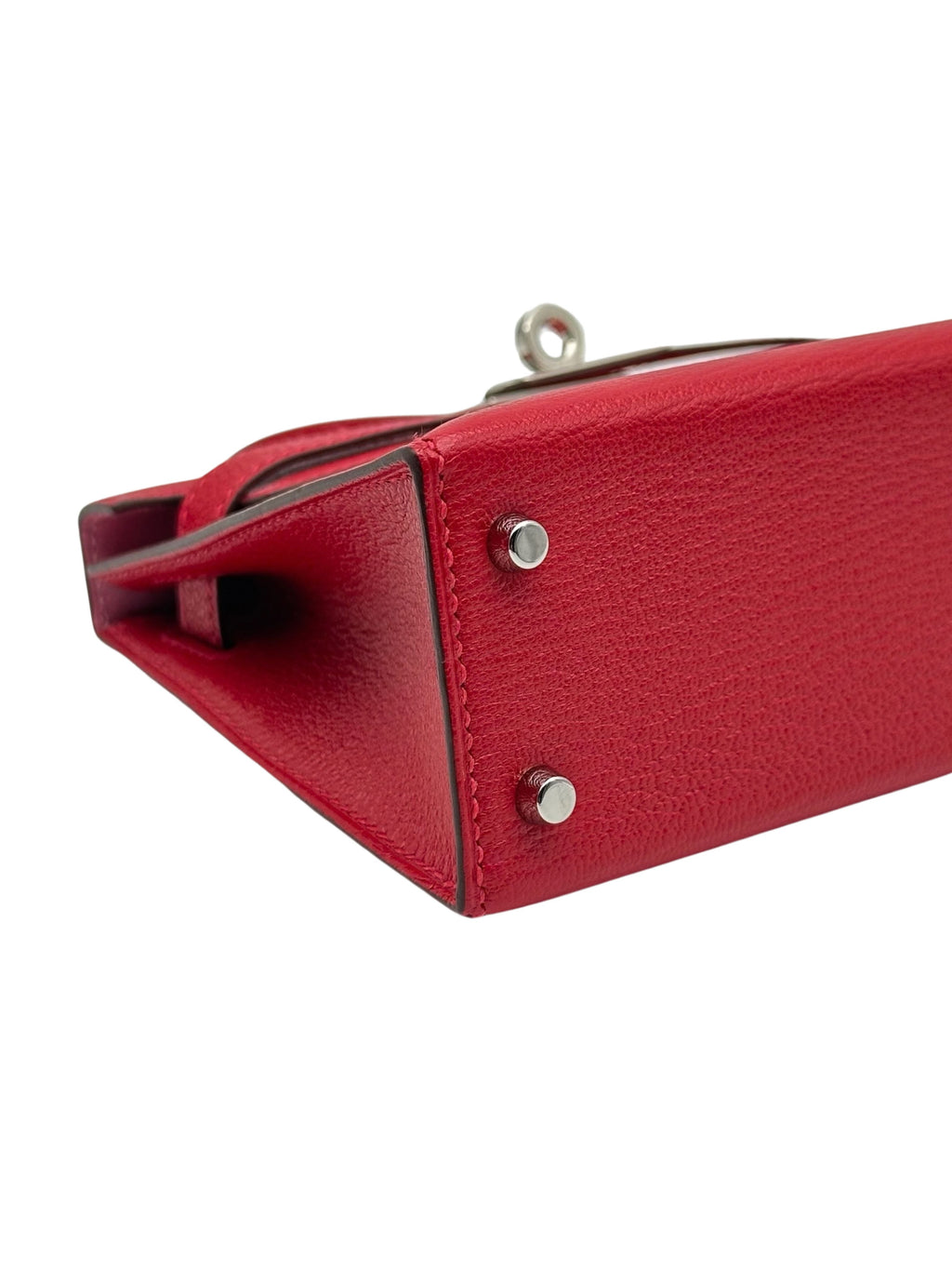 Hermès Kelly Mini Chèvre Rouge Casaque/Pink Palladium Hardware