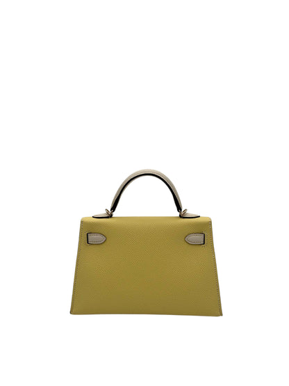Hermès Kelly Mini HSS Epsom Jaune Poussin/Craie