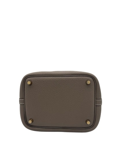 Hermès Picotin 18 Clemence Etoupe Gold Hardware