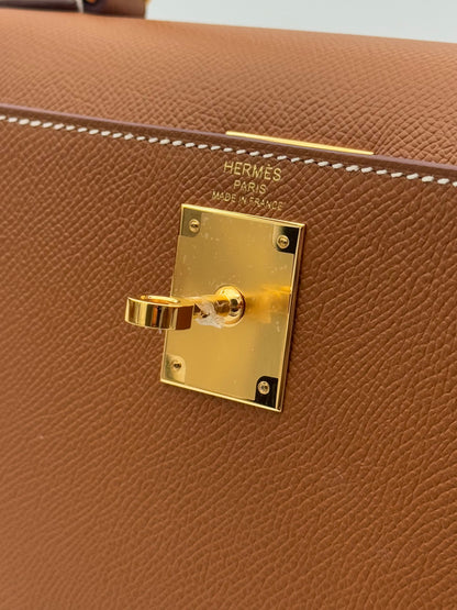 Hermès Kelly 28 Epsom Gold Gold Hardware