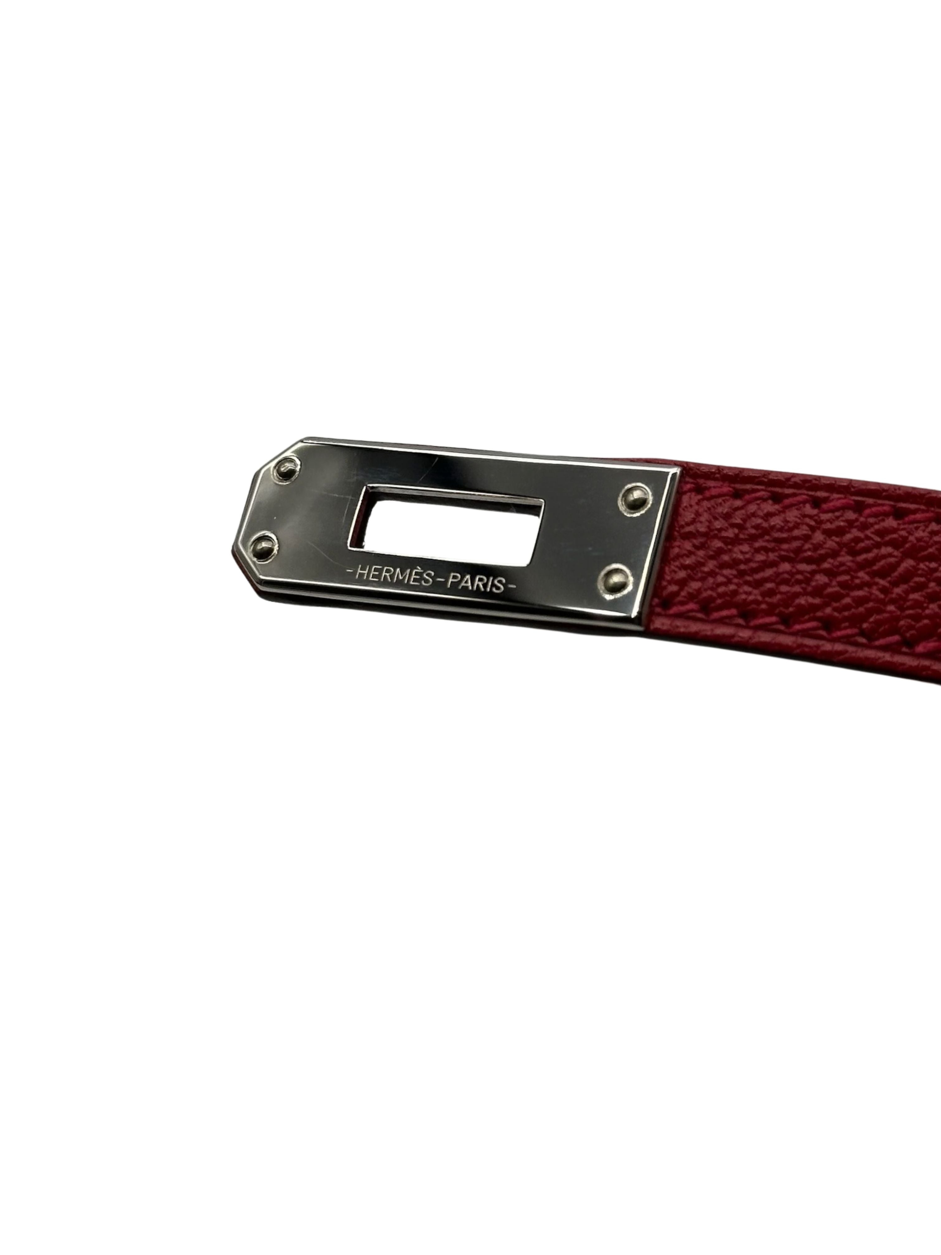 Hermès Kelly Mini Chèvre Rouge Casaque/Pink Palladium Hardware