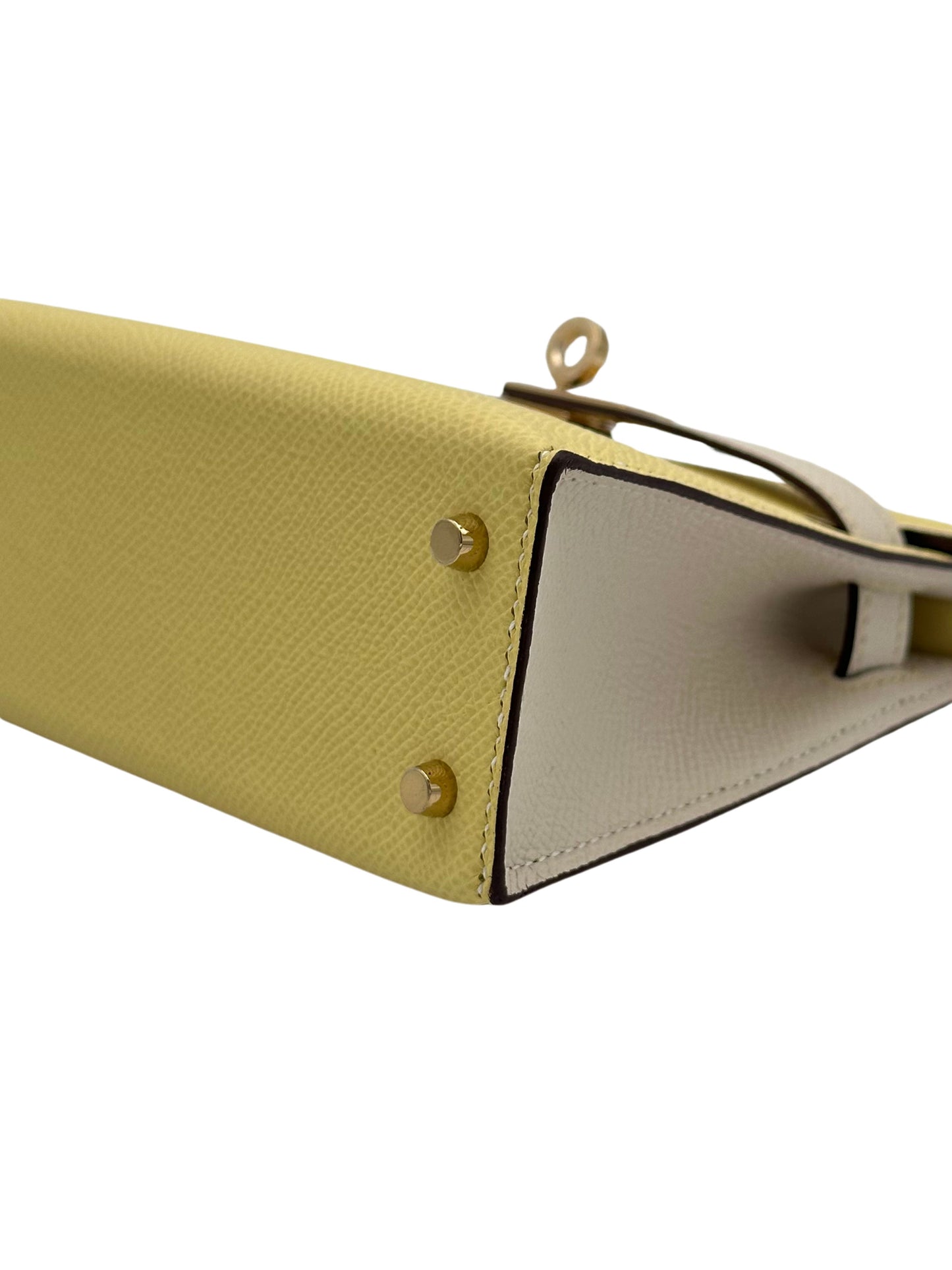 Hermès Kelly Mini HSS Epsom Jaune Poussin/Craie