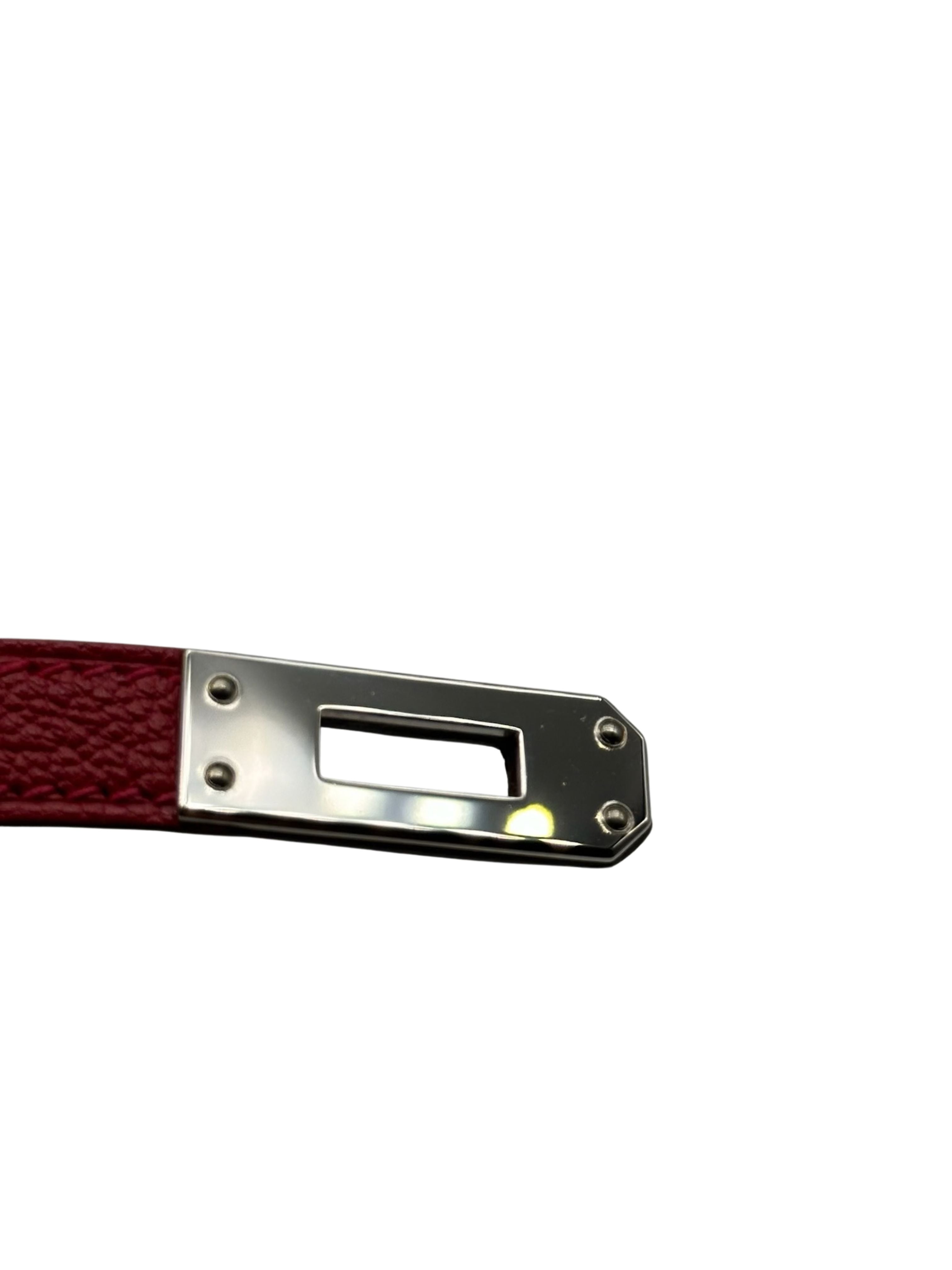 Hermès Kelly Mini Chèvre Rouge Casaque/Pink Palladium Hardware