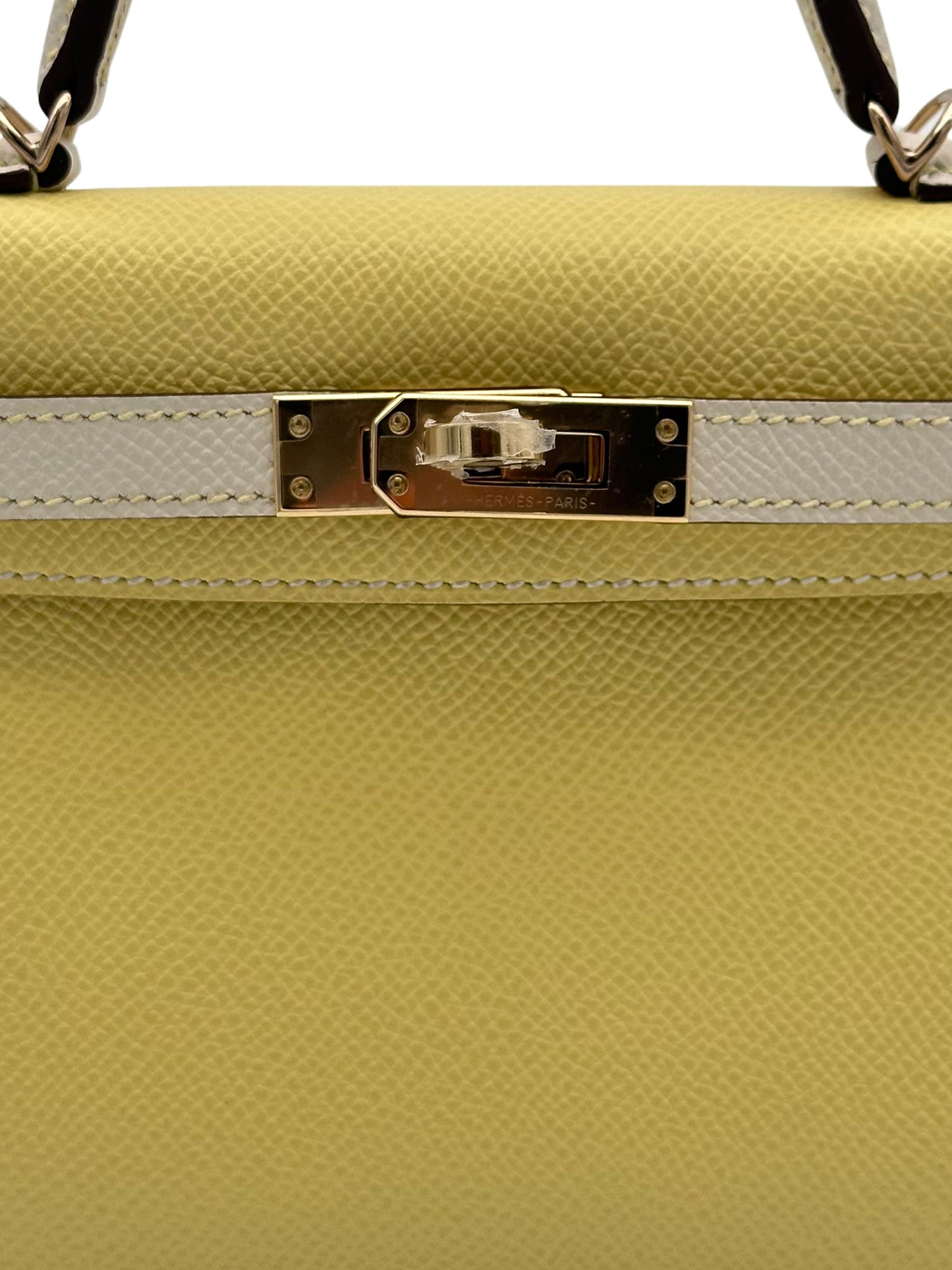 Hermès Kelly Mini HSS Epsom Jaune Poussin/Craie