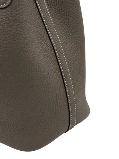 Hermès Picotin 18 Clemence Etoupe Gold Hardware