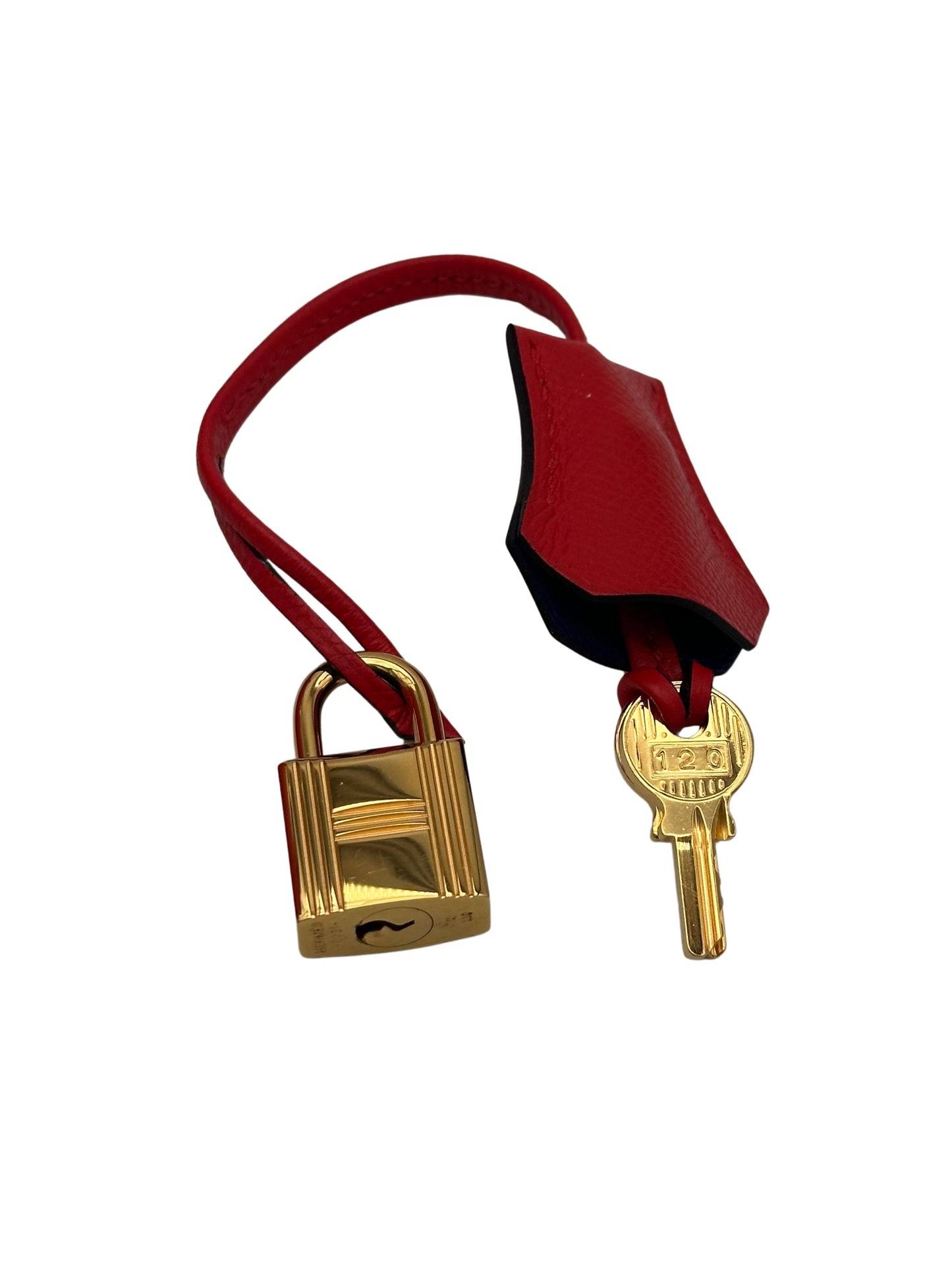 Hermès Kelly 25 HSS Epsom Rouge de Coeur / Blue Royal