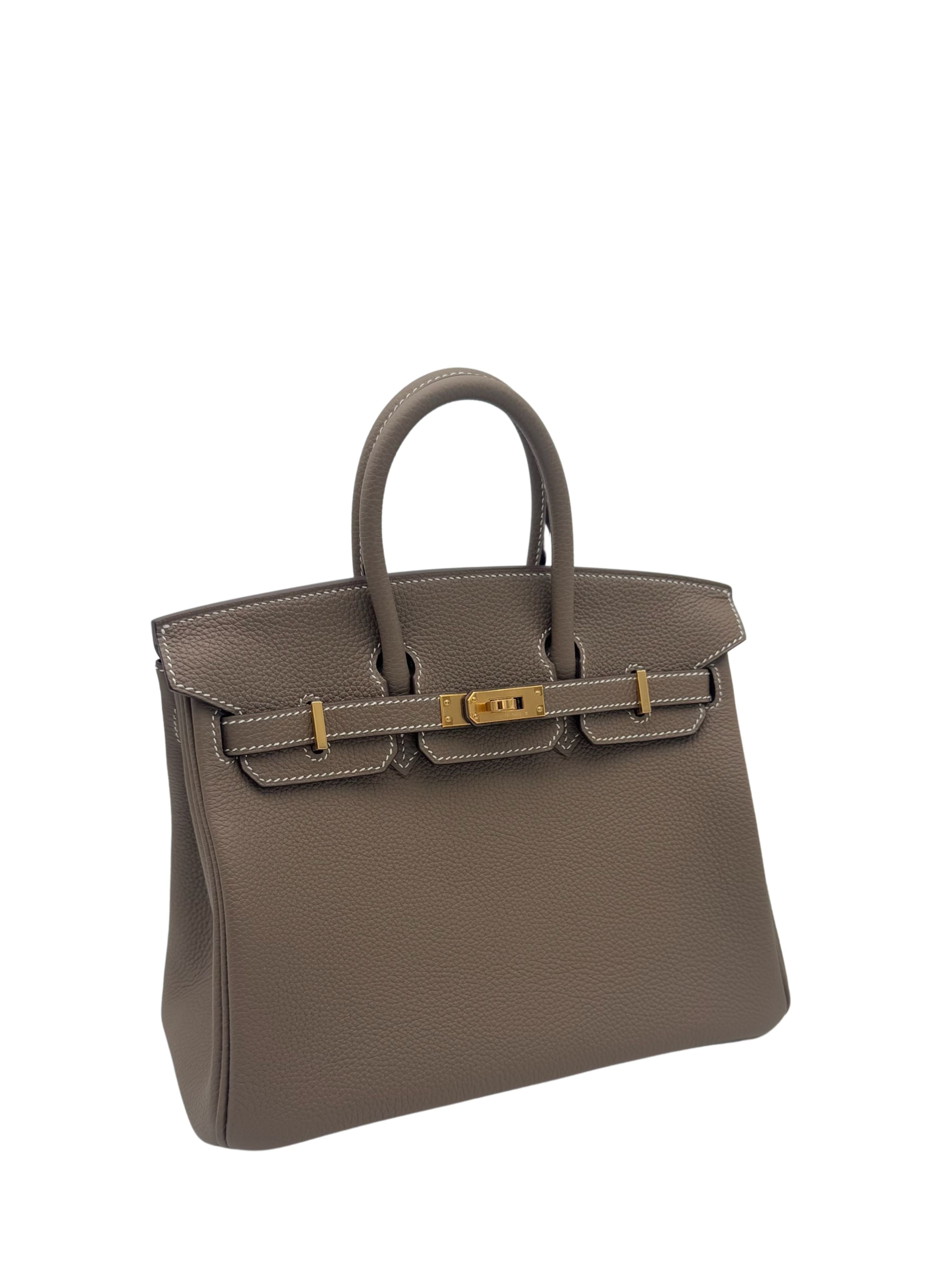 Hermès Birkin 25 Togo Etoupe Gold Hardware