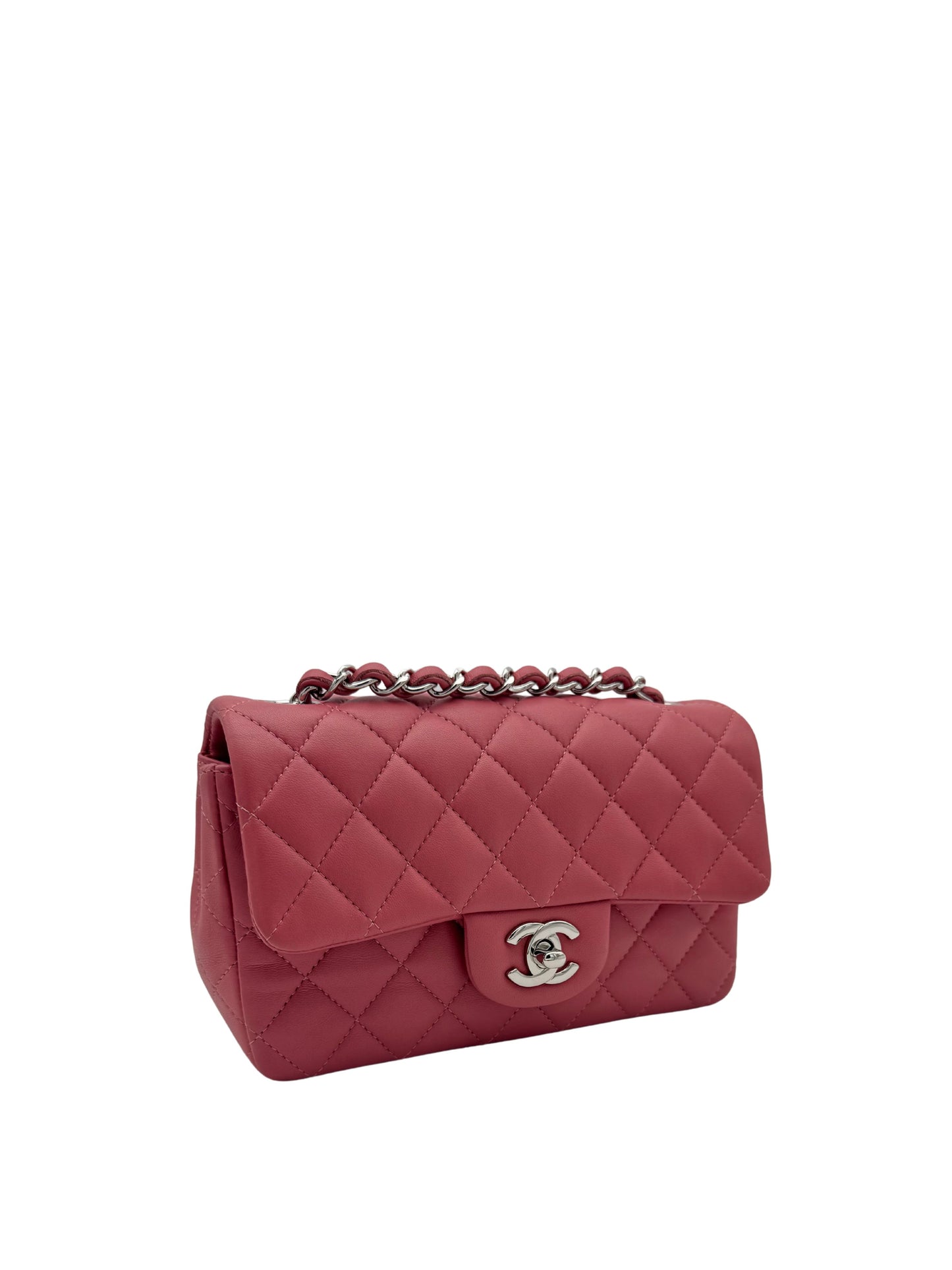 Chanel Classic Mini Rectangle Pink Lambskin