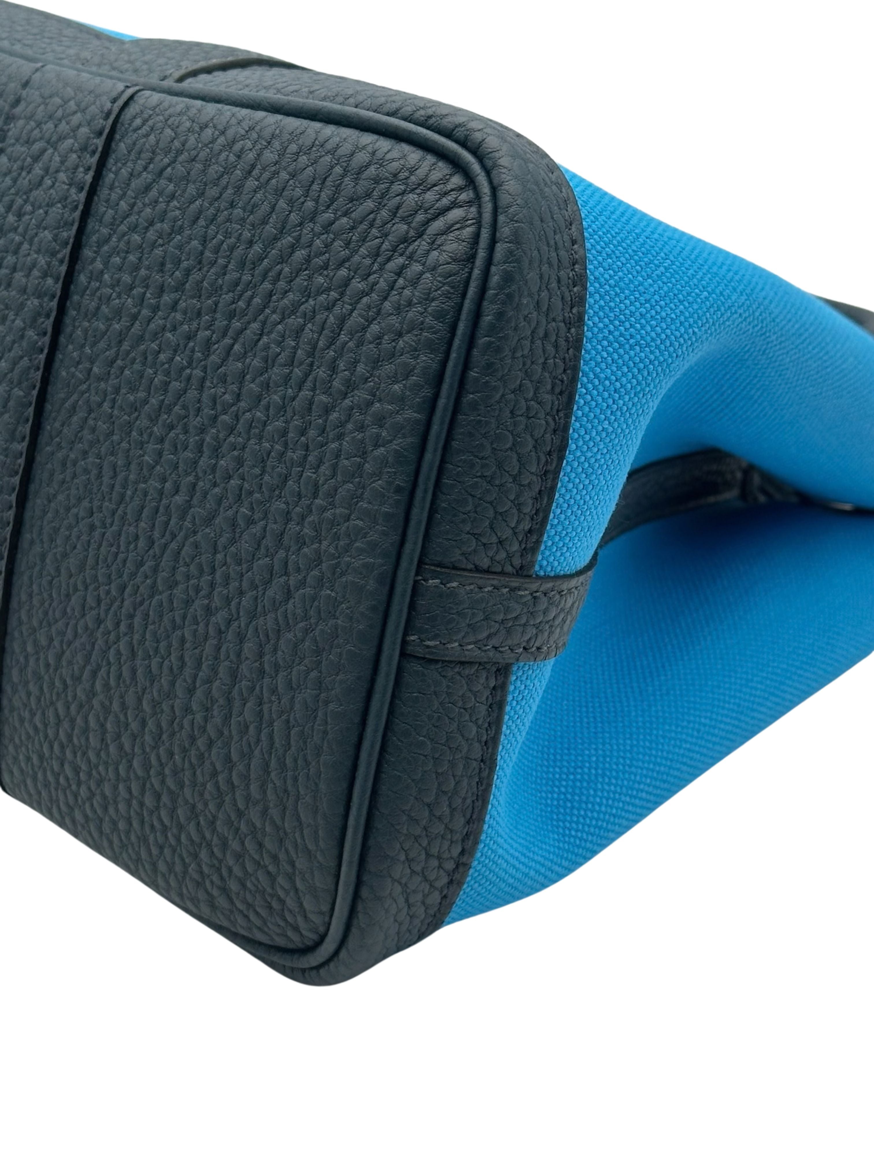 Hermès Garden Party 30 Toile Militaire / Negonda Blue Riviera