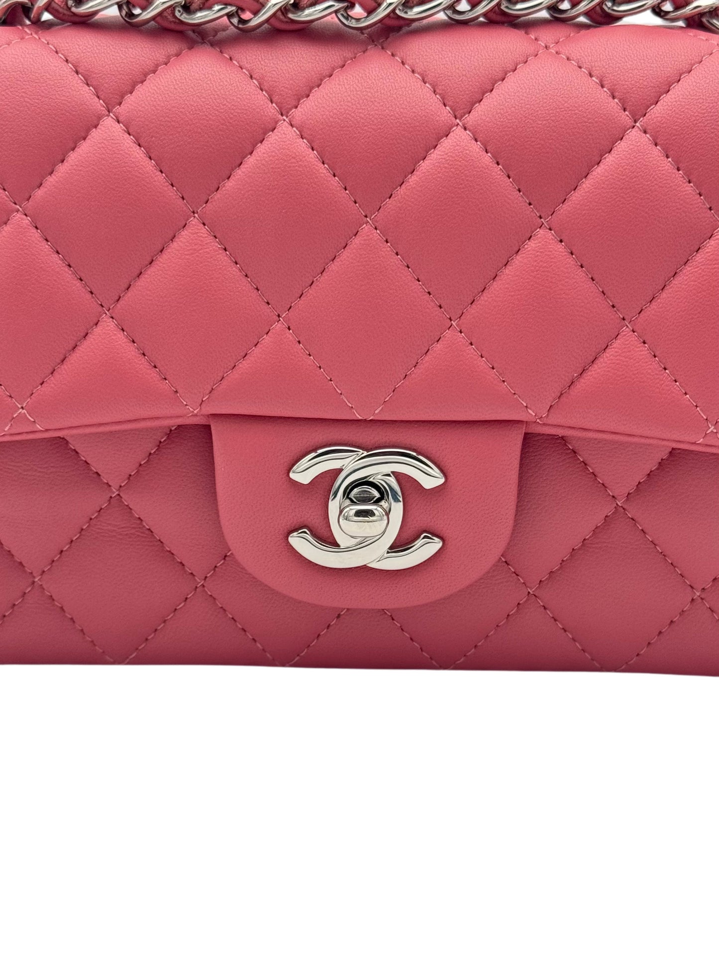 Chanel Classic Mini Rectangle Pink Lambskin