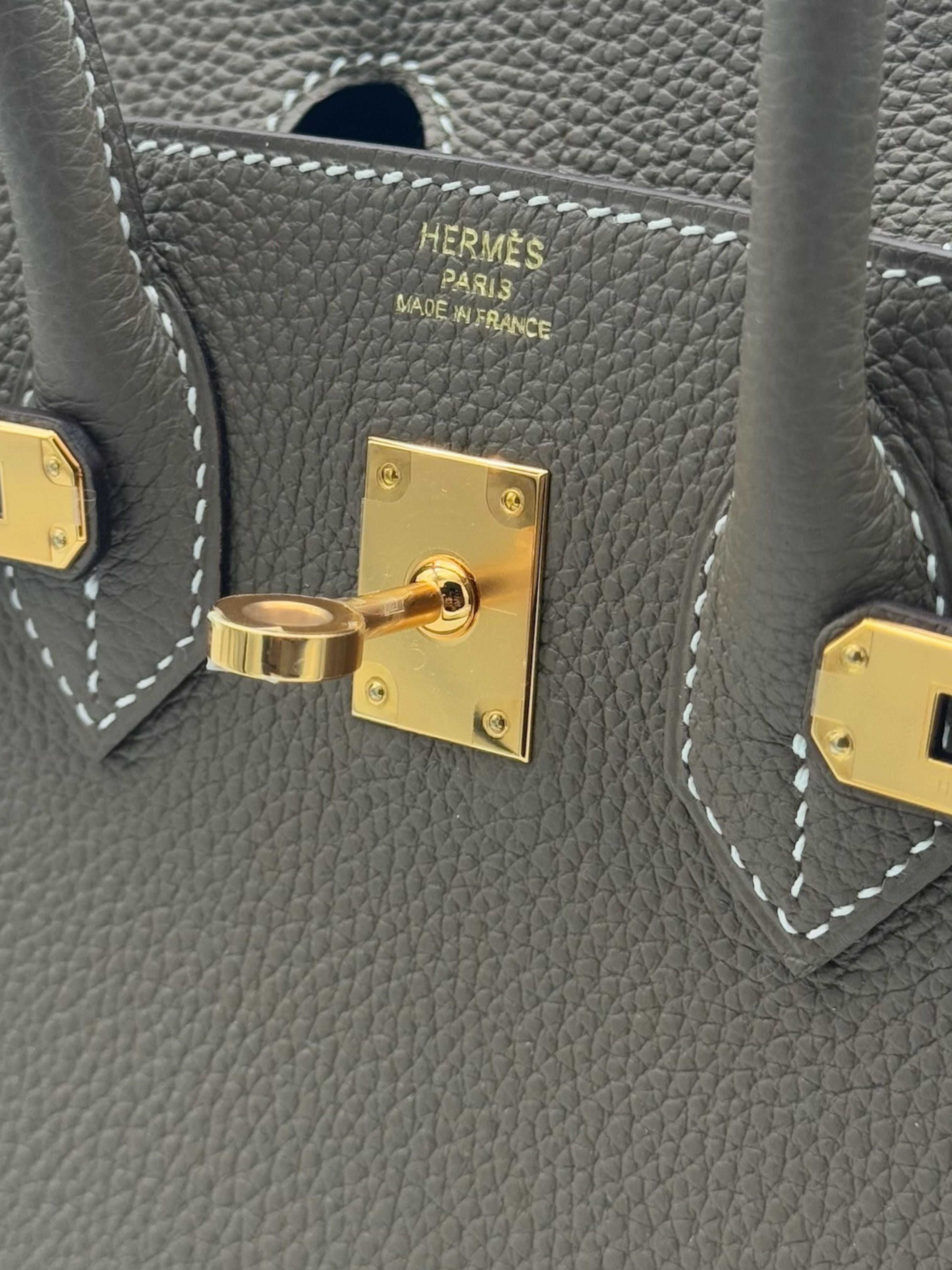 Hermès Birkin 25 Togo Etoupe Gold Hardware