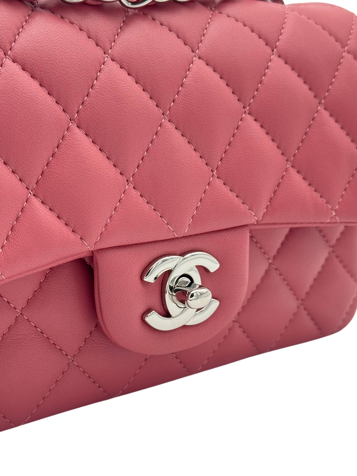 Chanel Classic Mini Rectangle Pink Lambskin