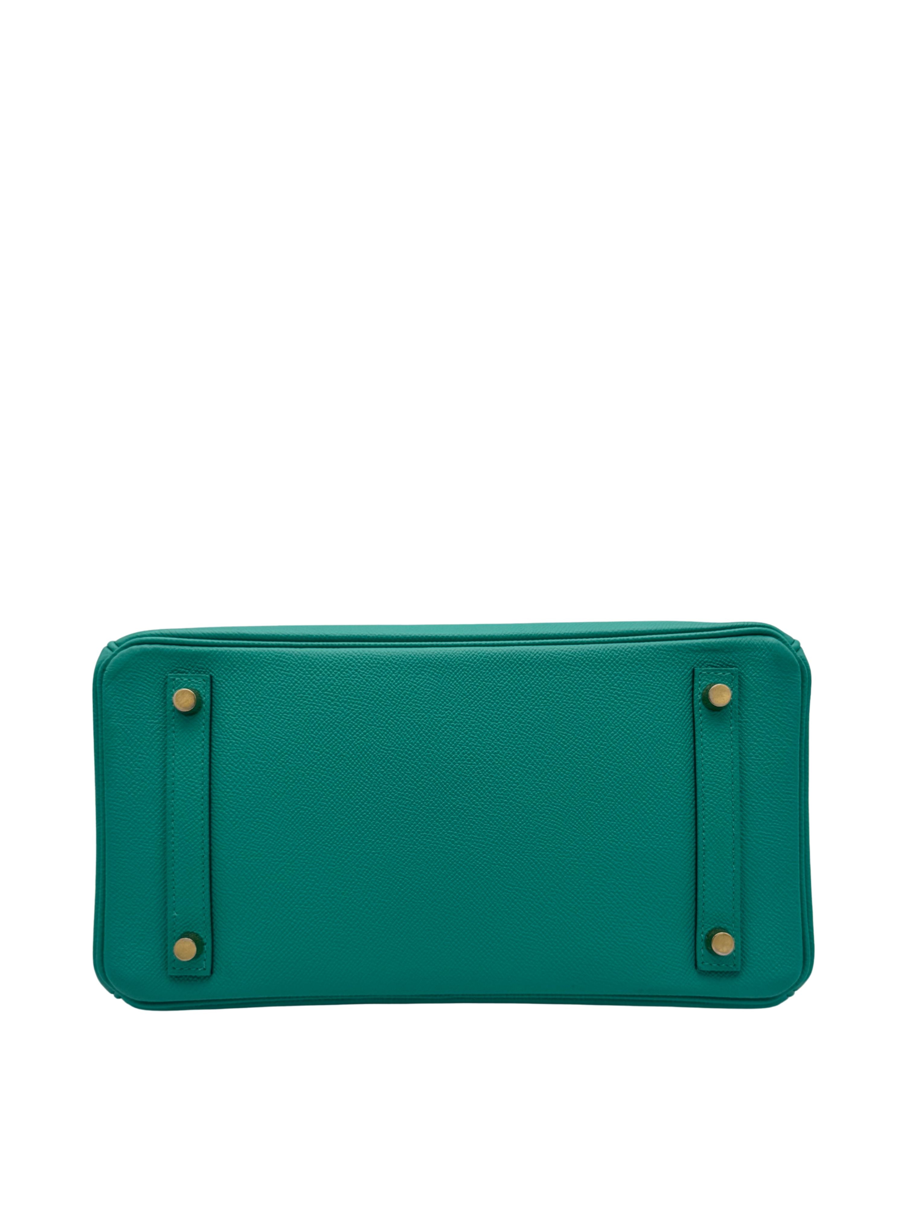 Hermès Birkin 30 Epsom Vert Verone Gold Hardware